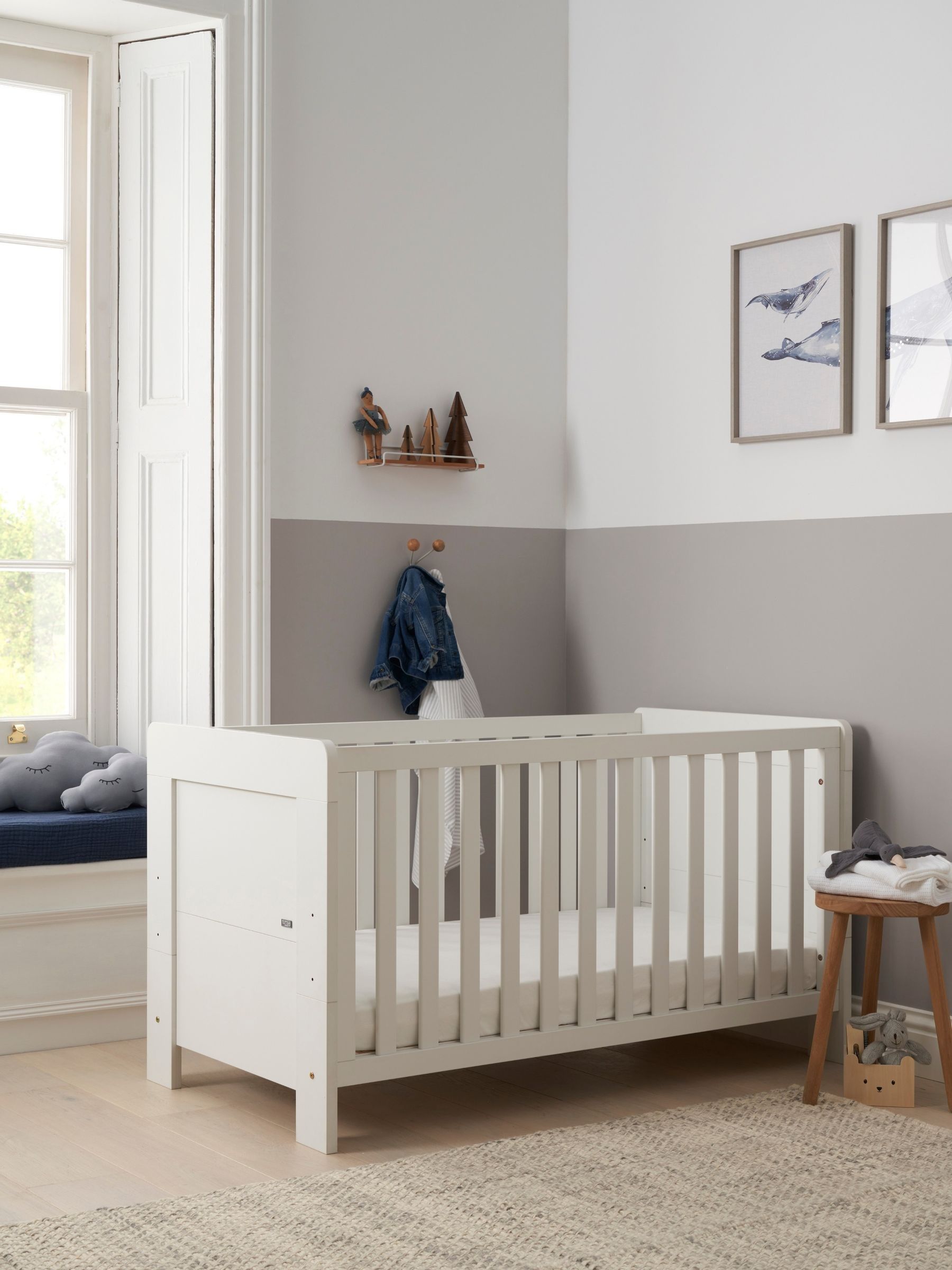Tutti Bambini White Alba Cot Bed - Image 1 of 7