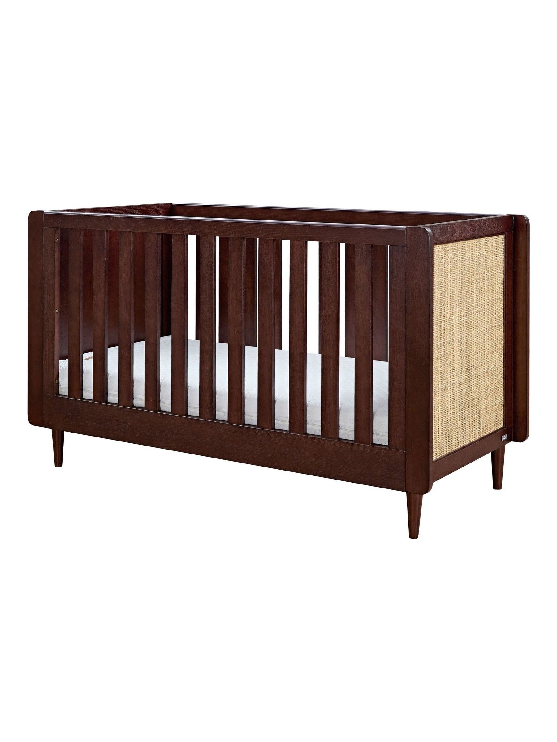 Tutti Bambini Warm Walnut Japandi Mini Cot Bed - Image 2 of 7