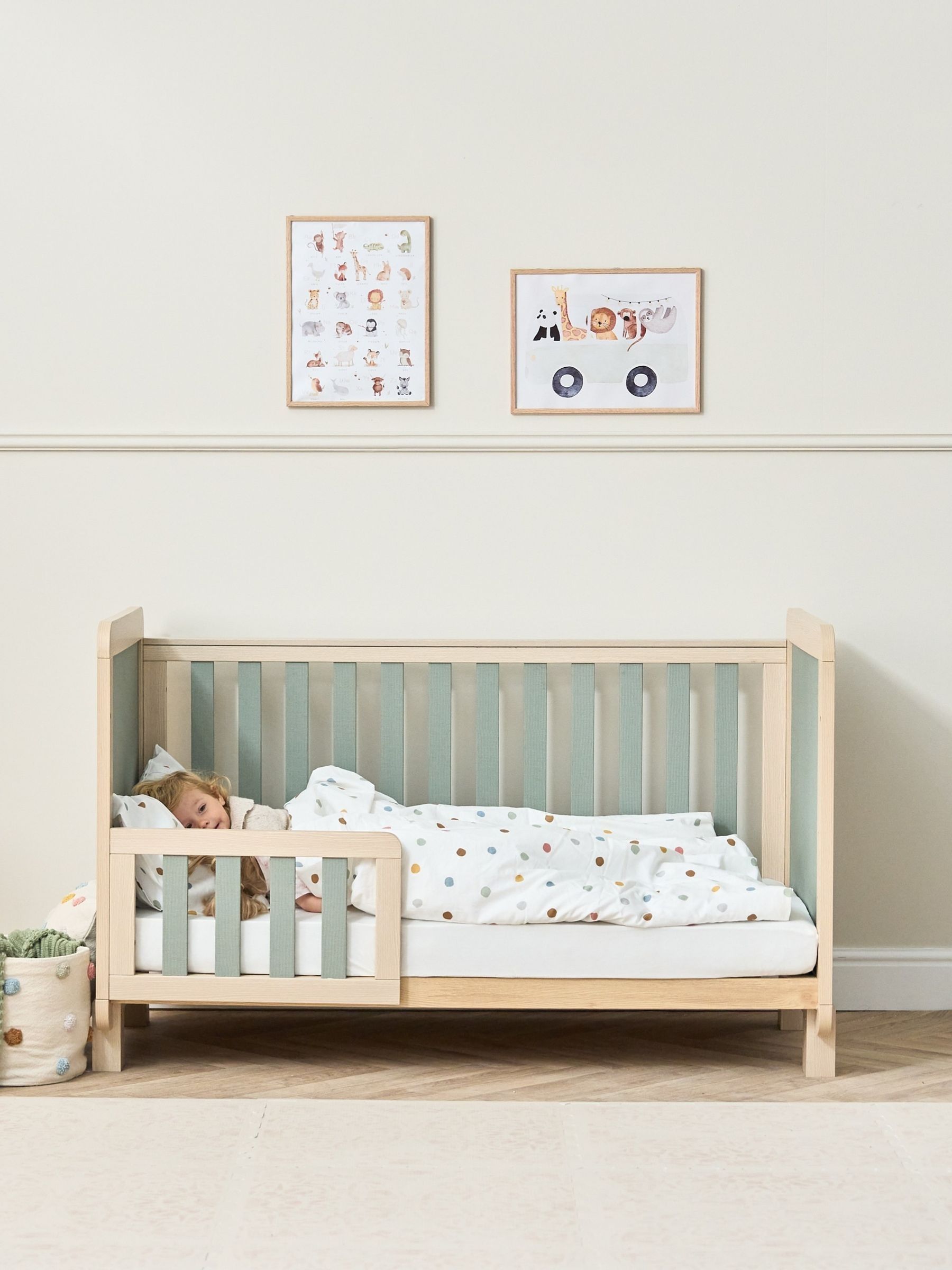 Tutti Bambini Oak Sage Weave Kuba Cot Bed - Image 3 of 7