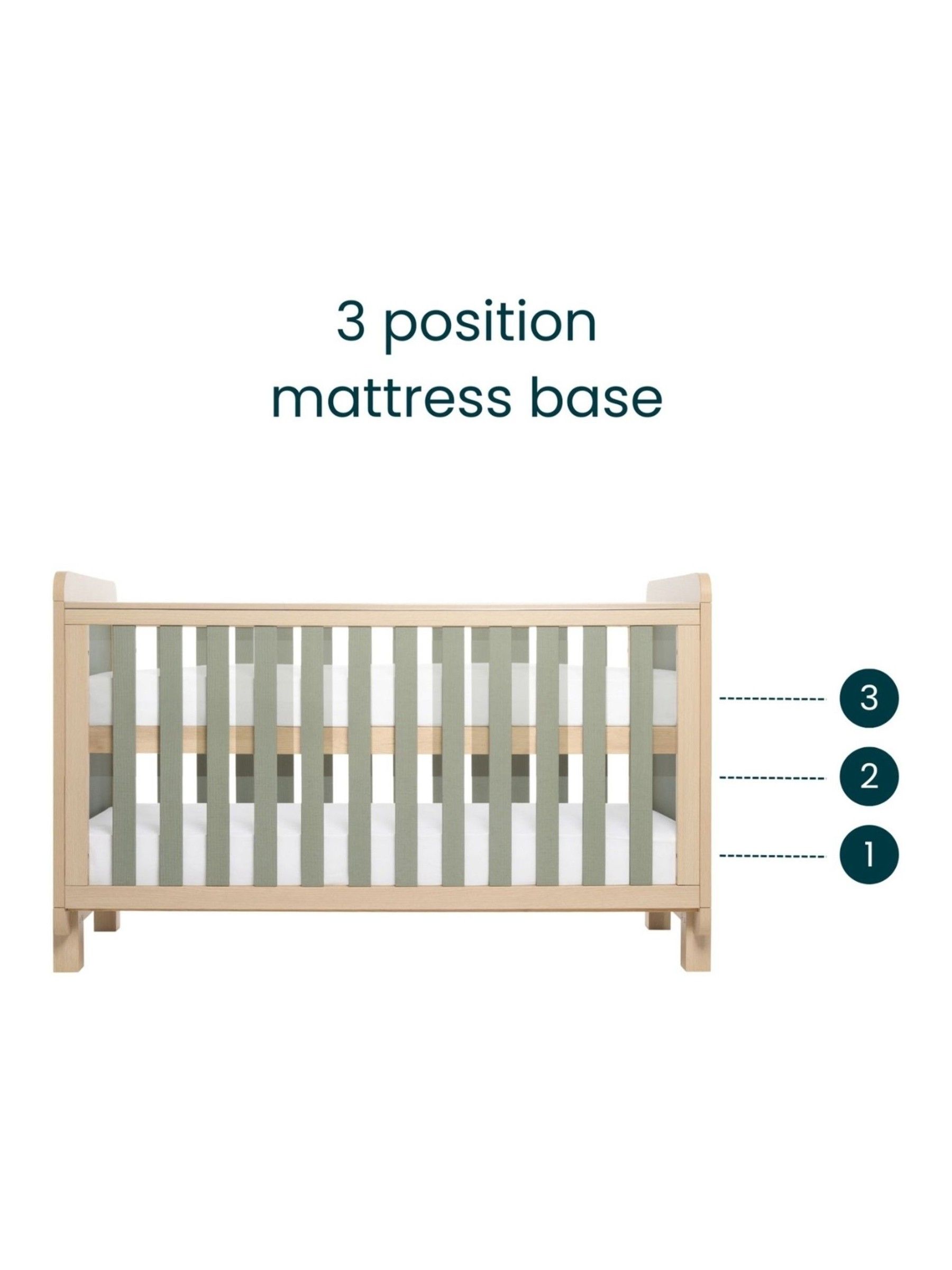 Tutti Bambini Oak Sage Weave Kuba Cot Bed - Image 7 of 7