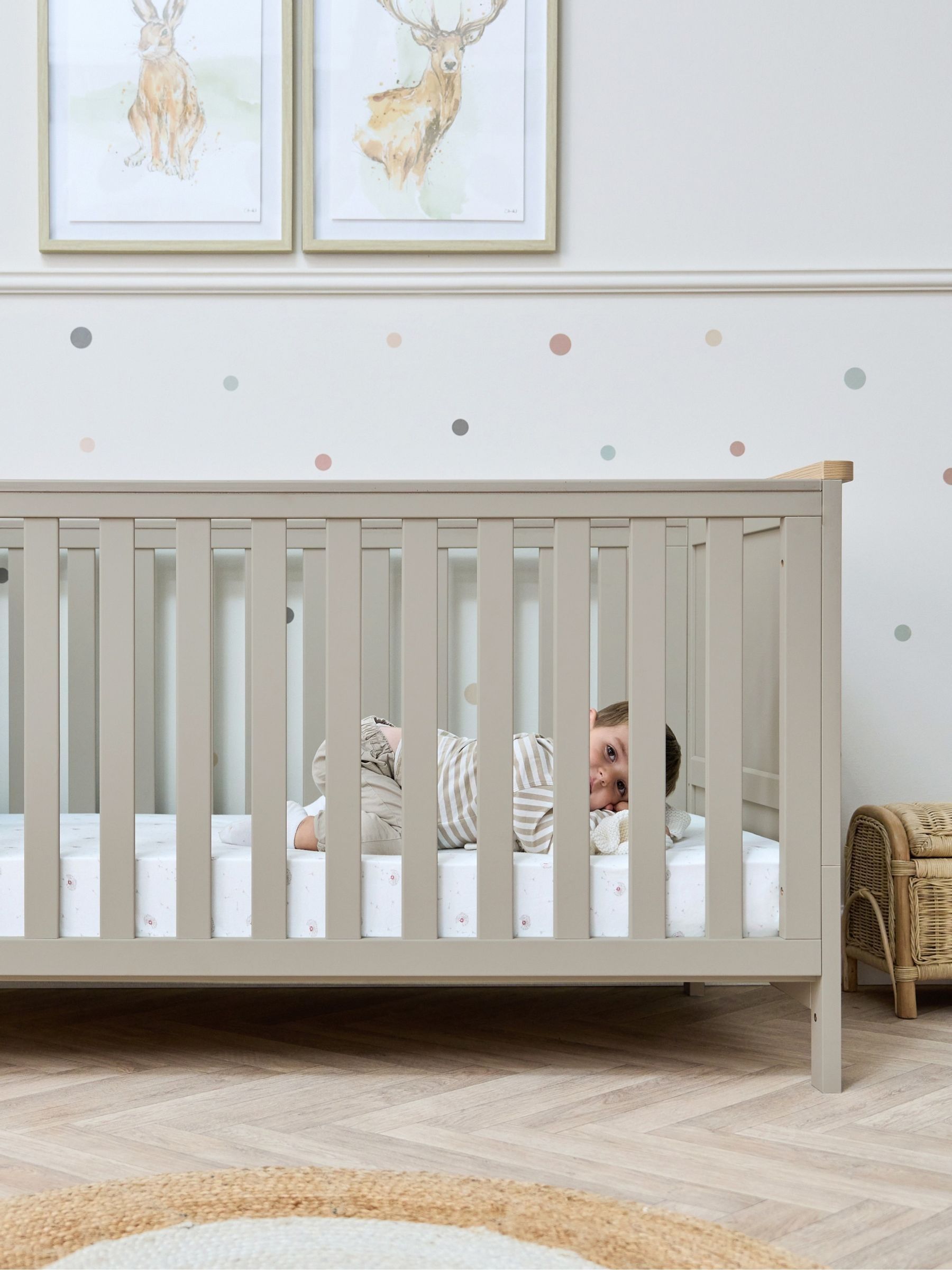 Tutti Bambini Mushroom Oak Misha Cot Bed - Image 2 of 8