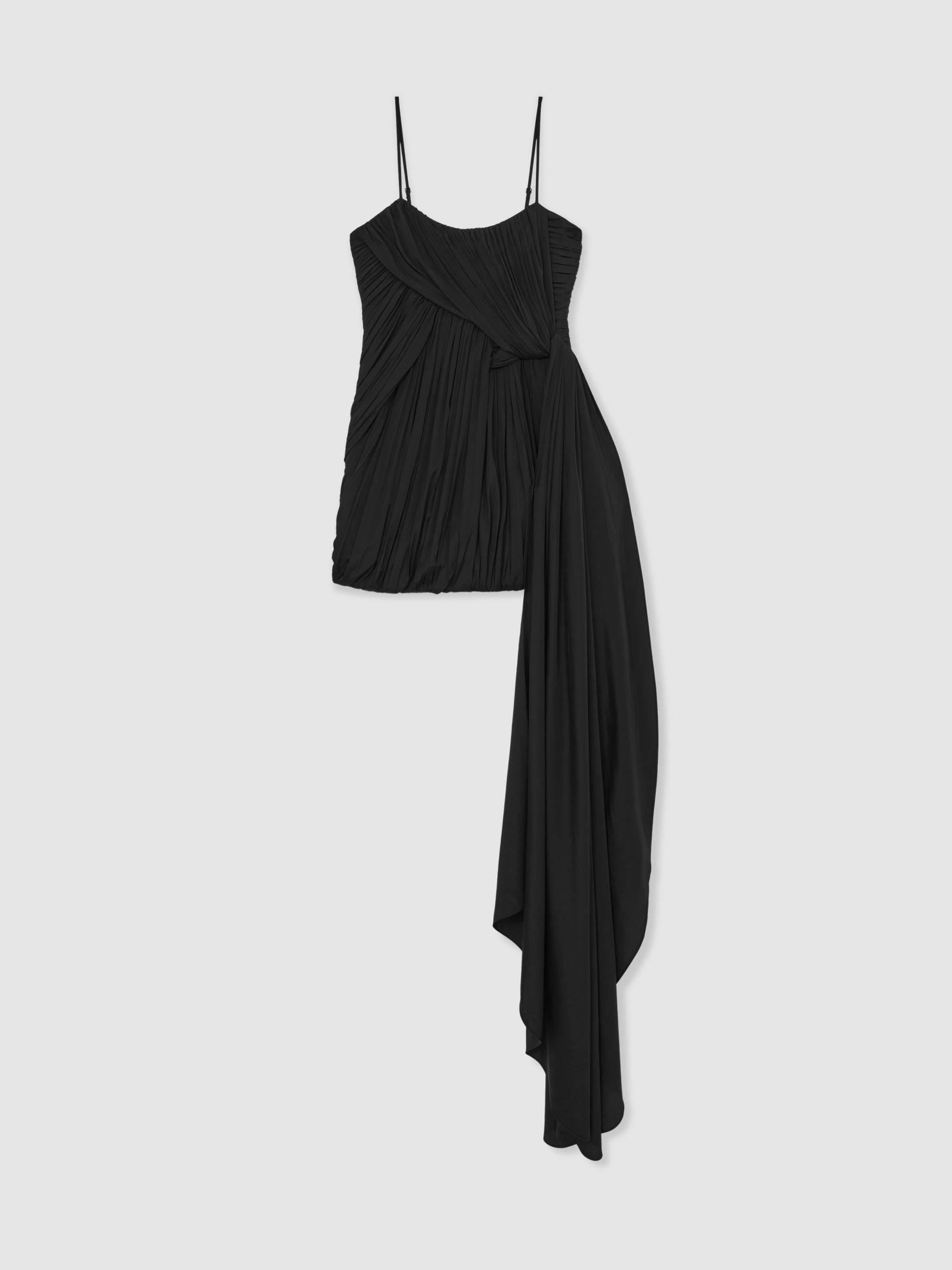 Reiss | Royal Ballet Pleated Mini Dress in Black - Image 2 of 10