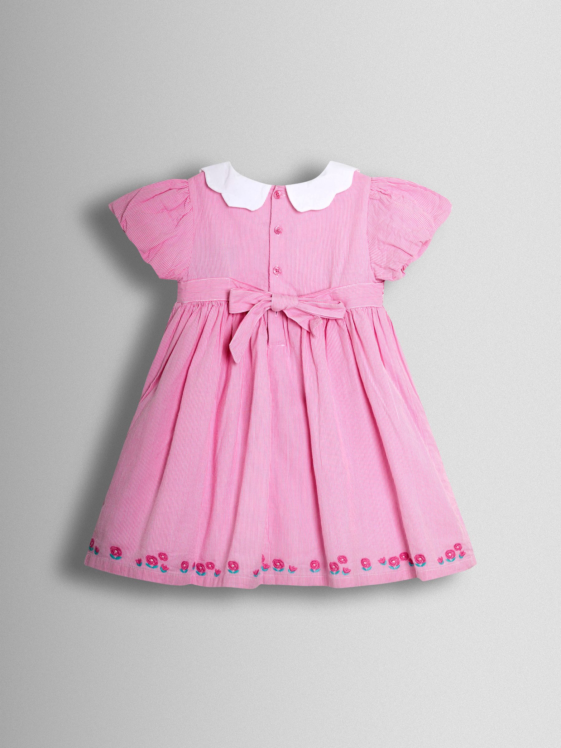 Mid Pink Bud Floral Smocked Party Dress - Image 2 of 4