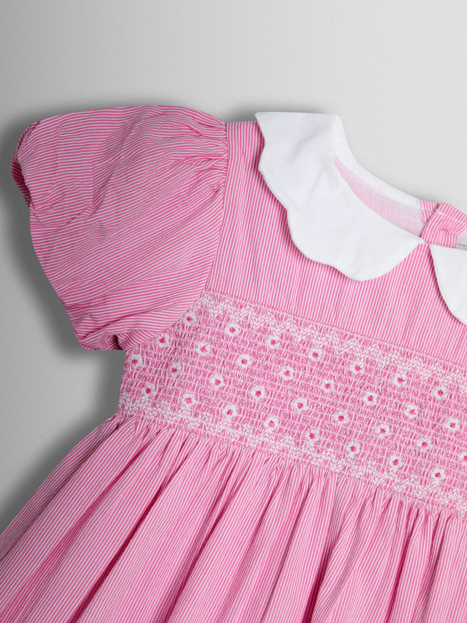 Mid Pink Bud Floral Smocked Party Dress - Image 4 of 4