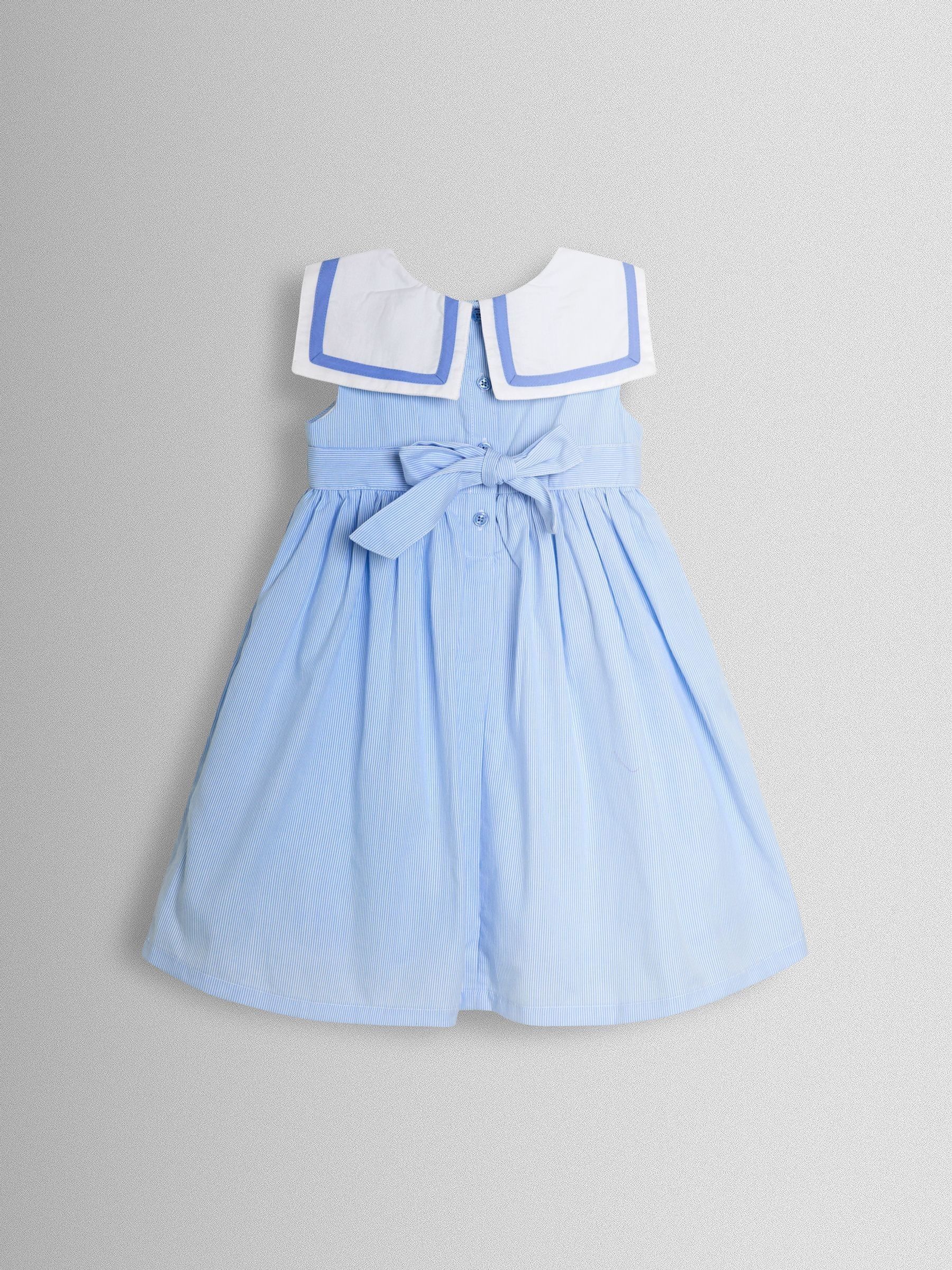 Blue Sailor Stripe Party Dress - Image 4 of 6