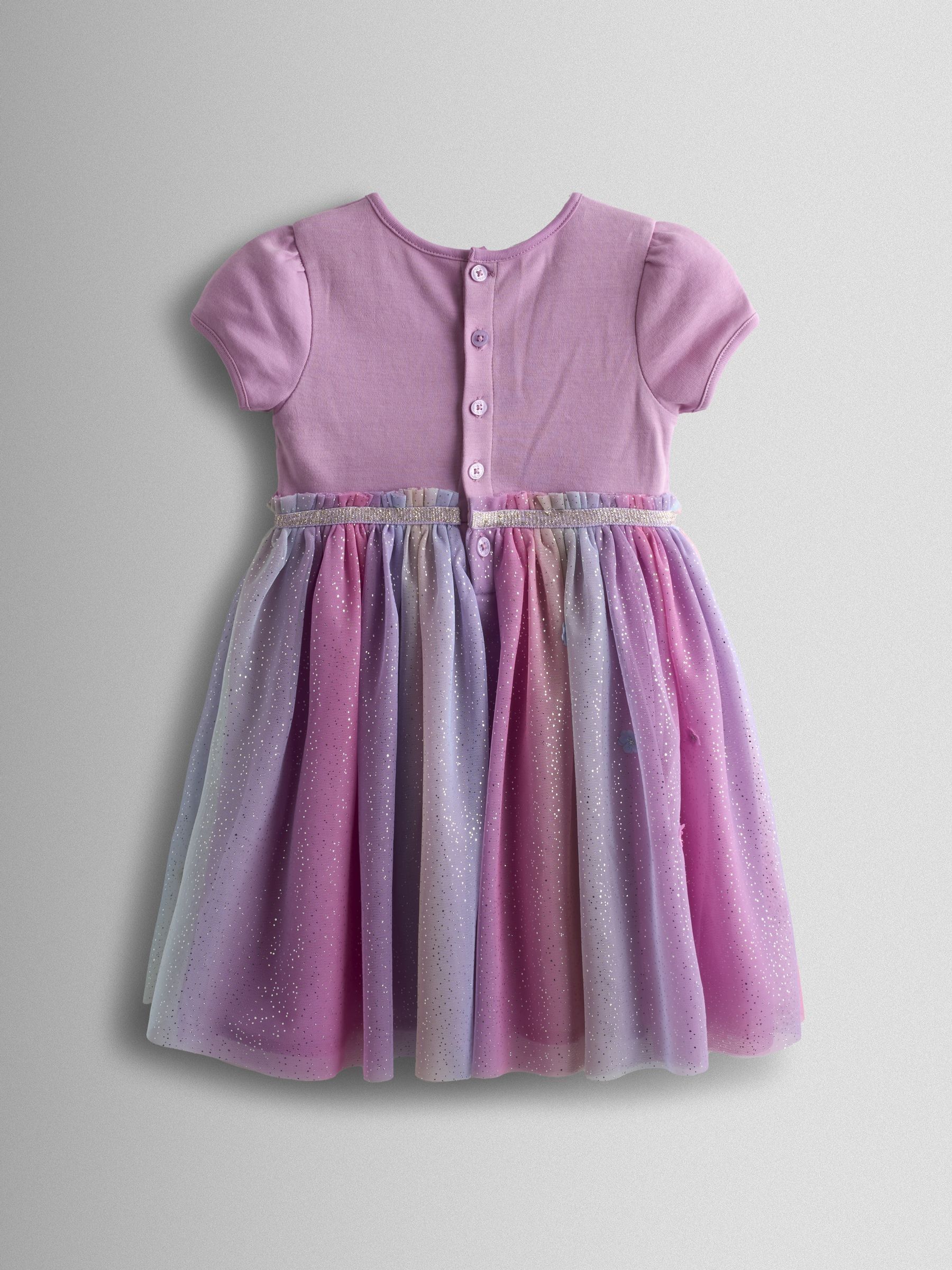 Lilac Applique Tulle Party Dress - Image 2 of 4