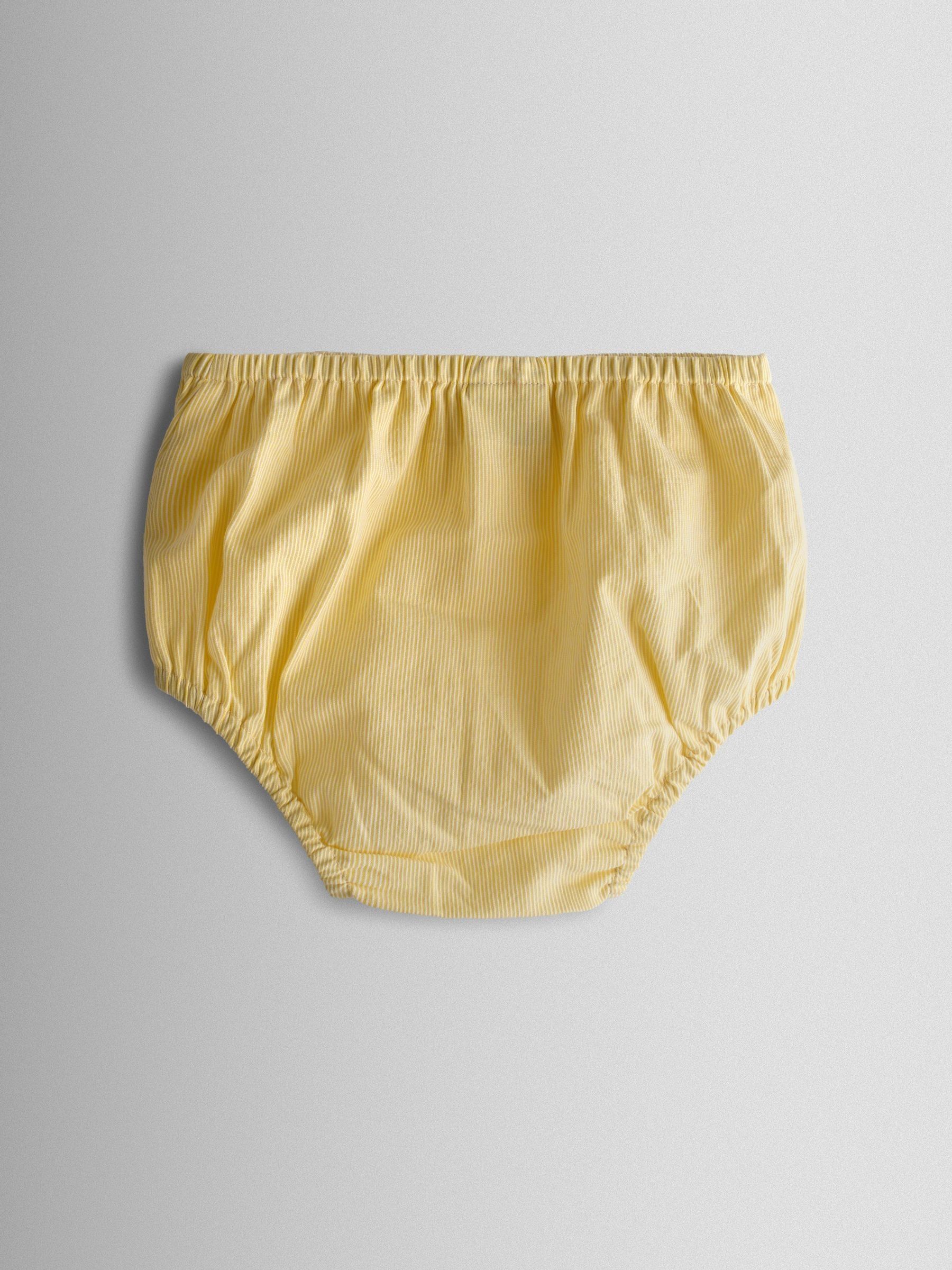 Light Yellow Bud Floral Embroidered Collar Smocked Party Dress - Image 8 of 8