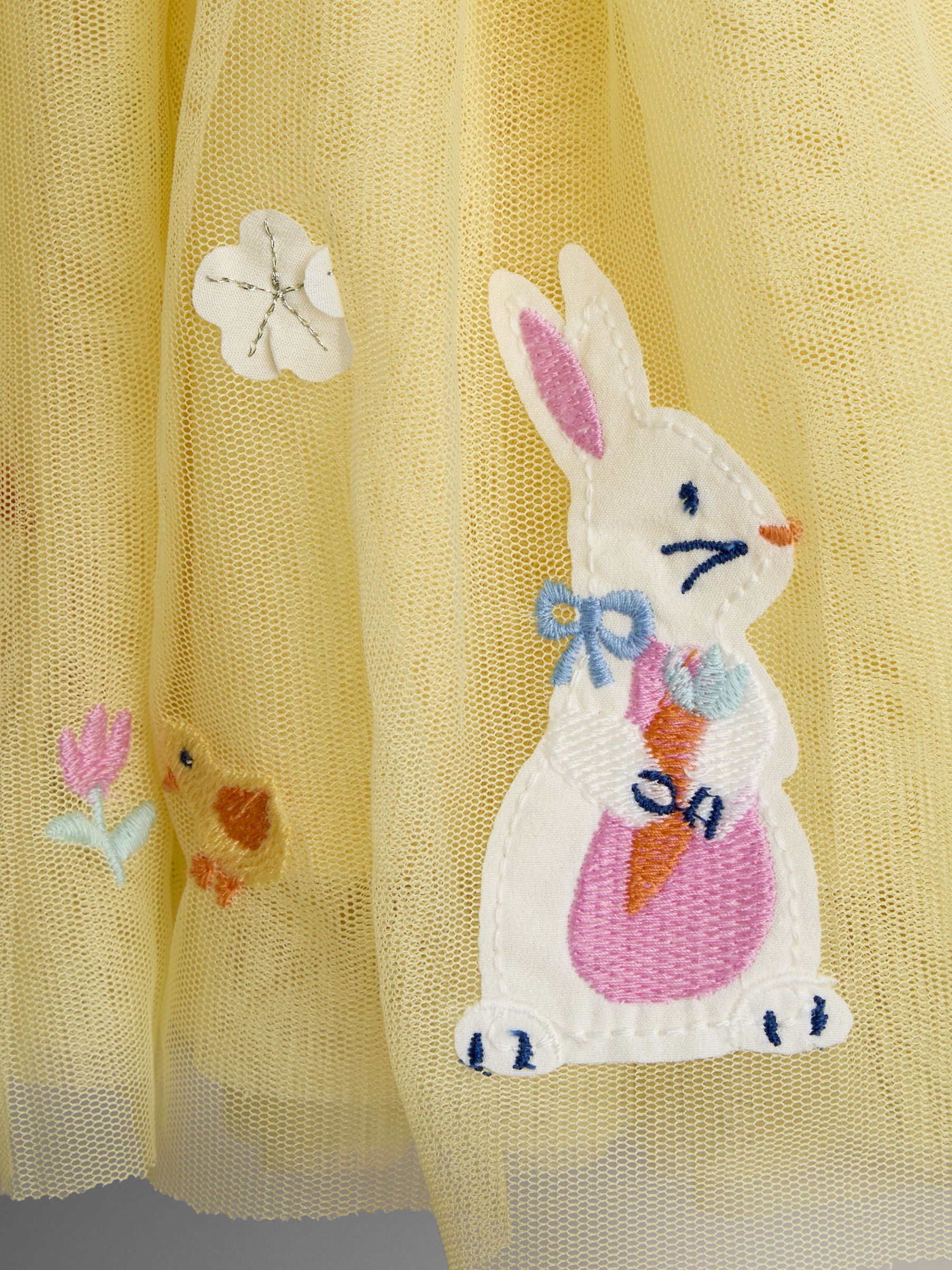 Yellow Duck & Bunny Appliqué Tulle Party Dress - Image 6 of 6