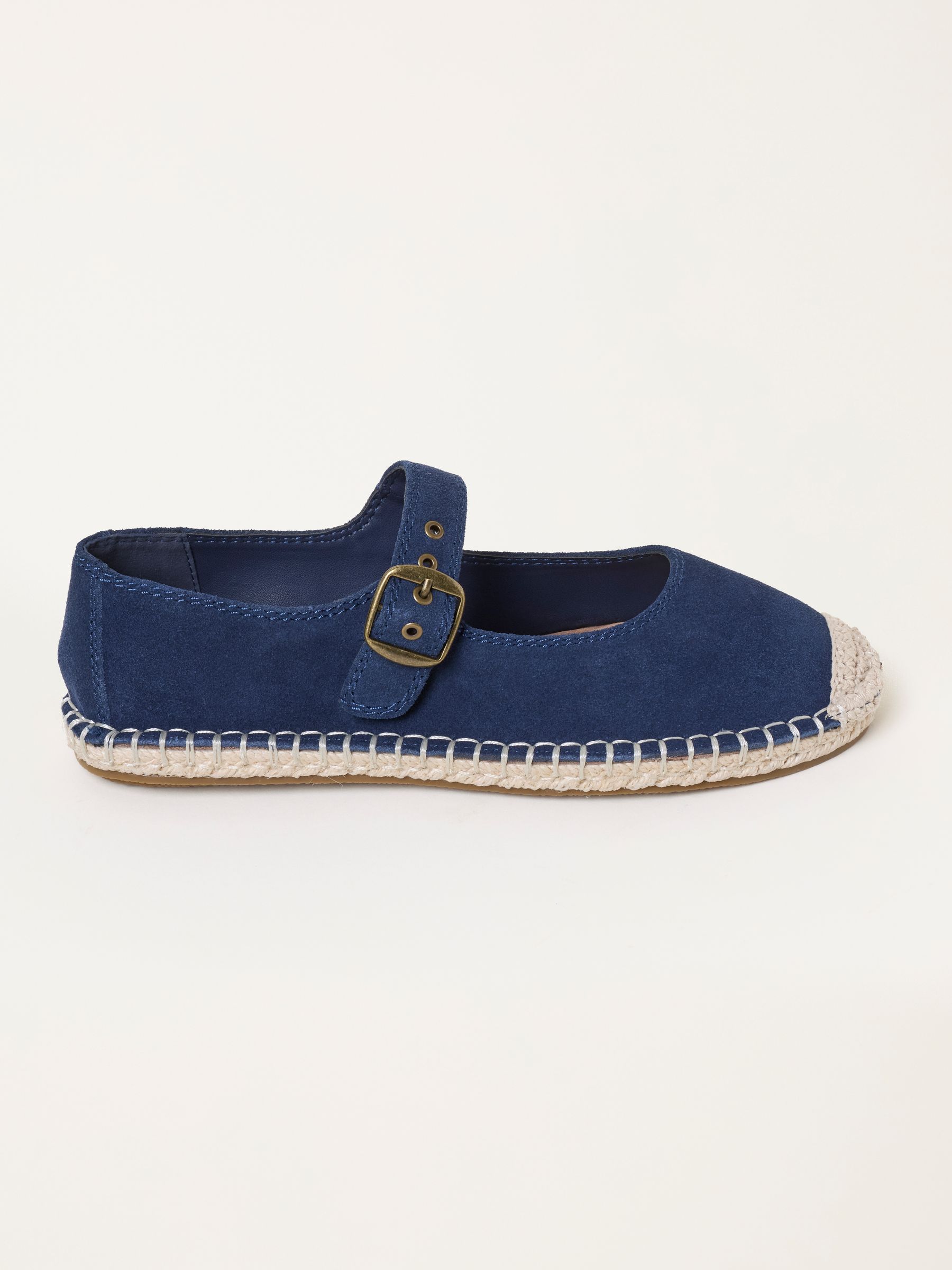 Navy Espadrille Suede Mary Jane Shoes - Image 4 of 6