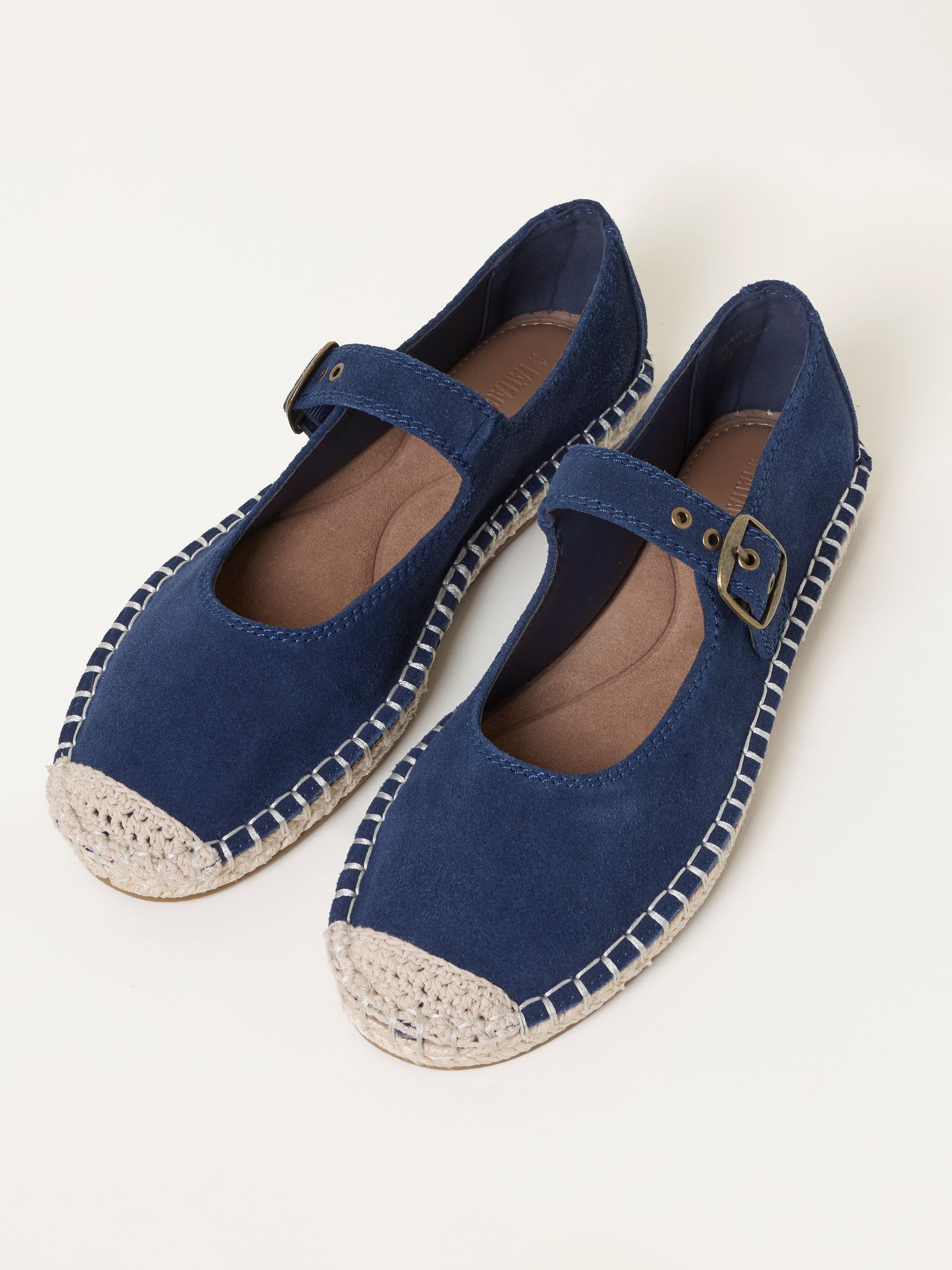 Navy Espadrille Suede Mary Jane Shoes - Image 6 of 6