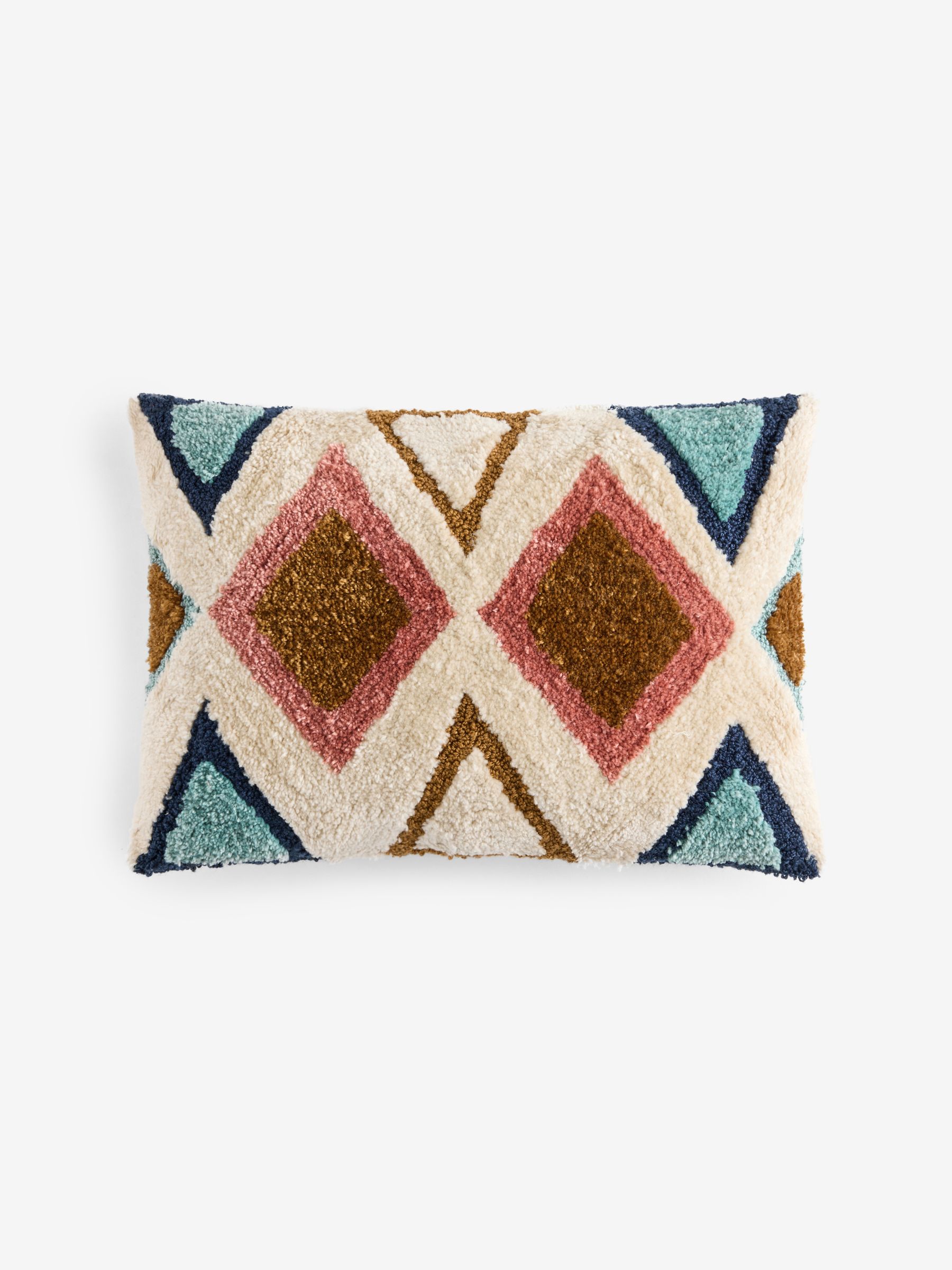 Multi Collection Luxe Aurora 10M Geo Diamond Cotton Tufted Cushion - Image 5 of 6