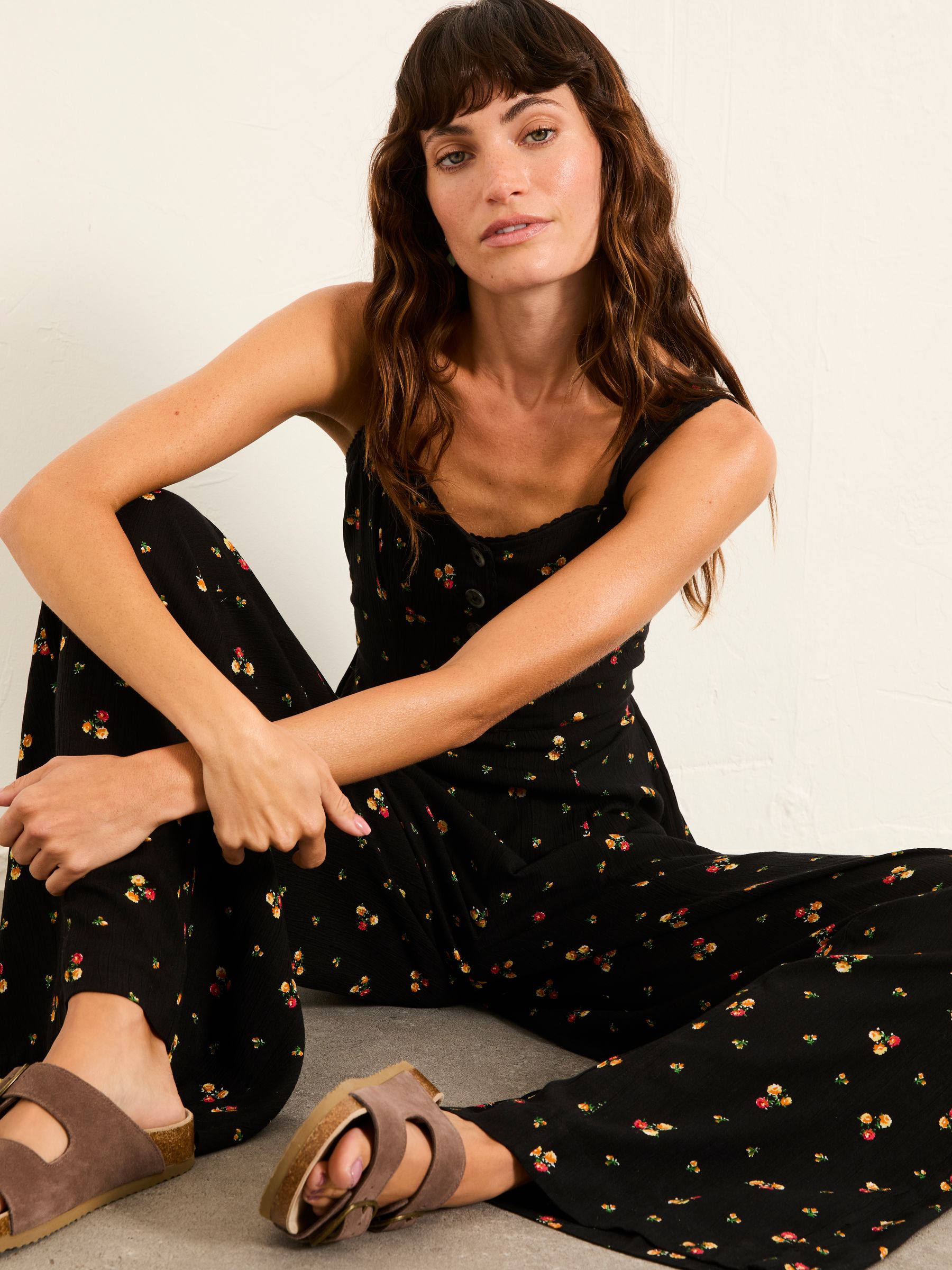 Rosa Black Ditsy Pop Petite Jumpsuit - Image 1 of 6