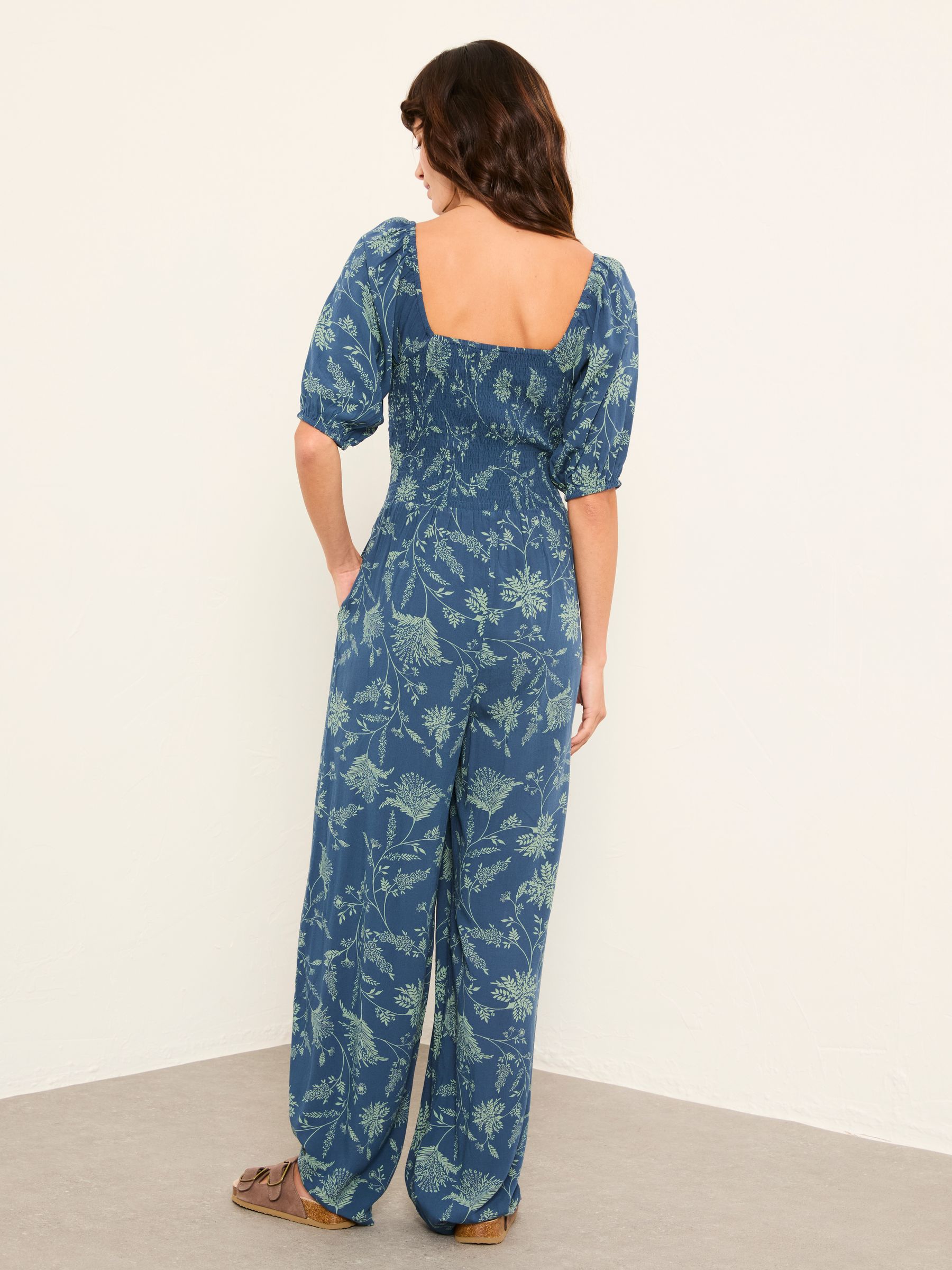 Helena Navy Summer Meadow Petite Jumpsuit - Image 2 of 5