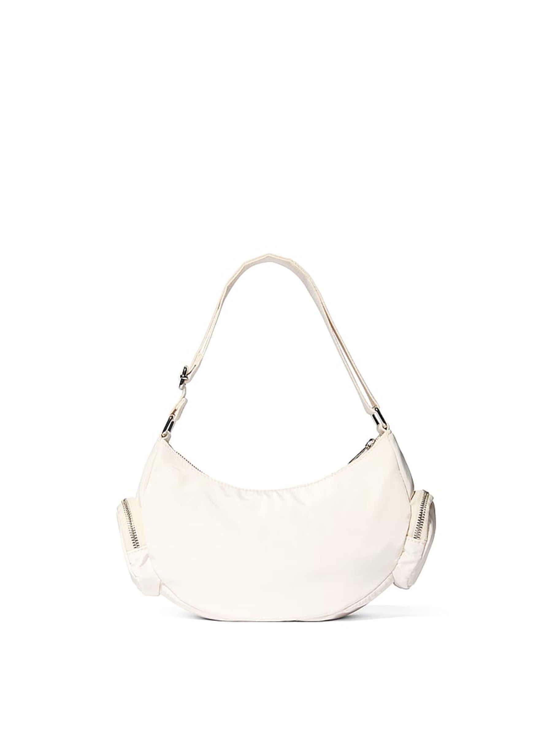 Winter White Multi-Pocket Nylon Shoulder Bag - Image 3 of 4