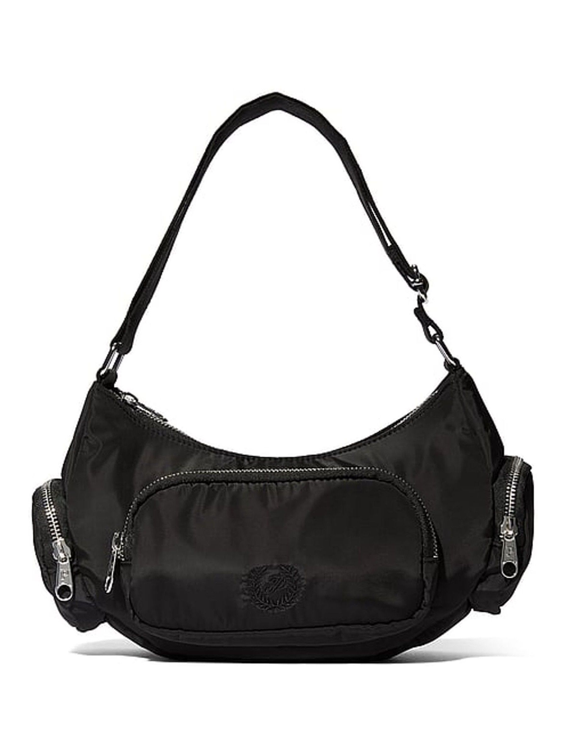 Black Multi-Pocket Nylon Shoulder Bag - Image 2 of 4