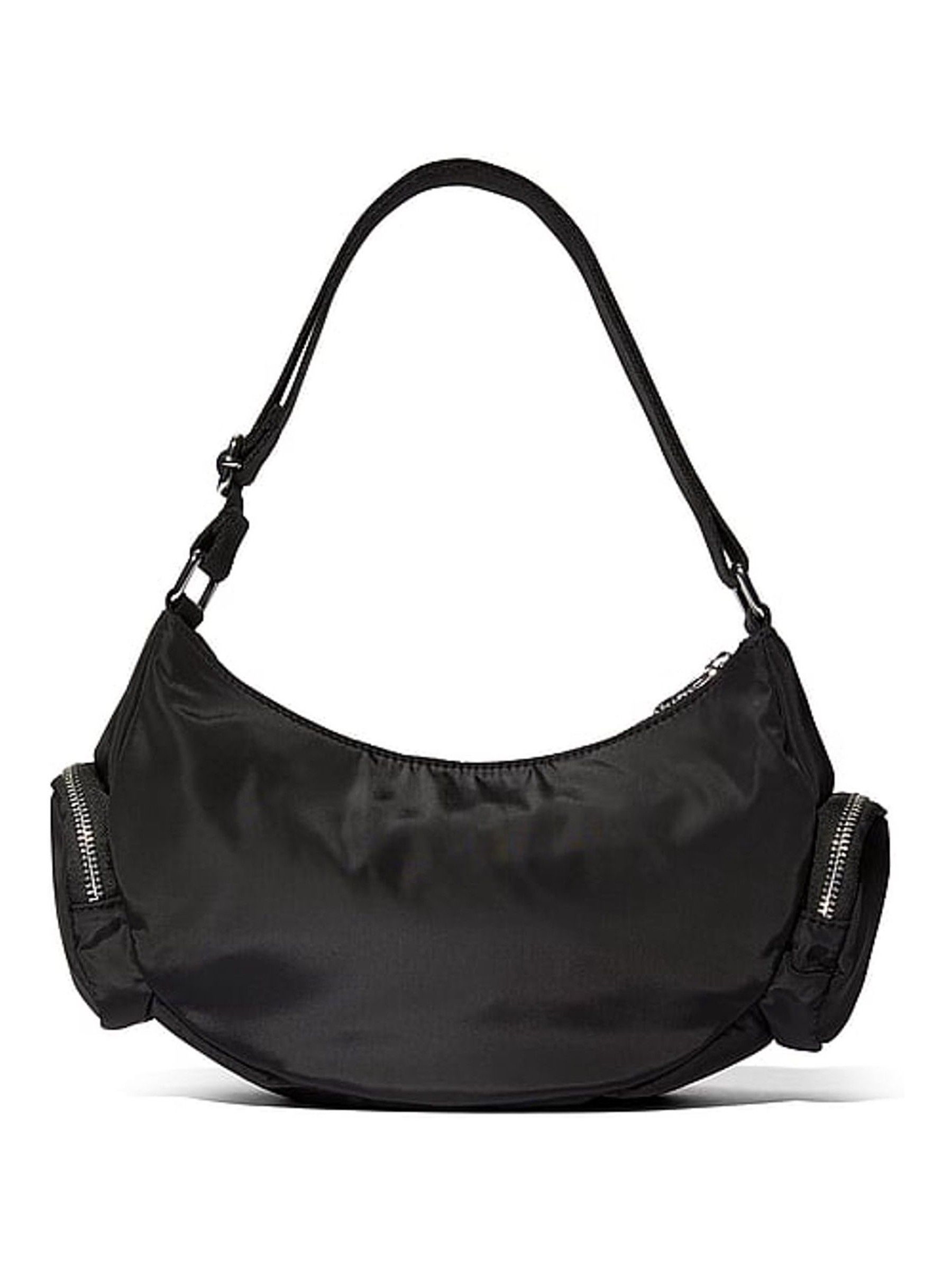 Black Multi-Pocket Nylon Shoulder Bag - Image 3 of 4