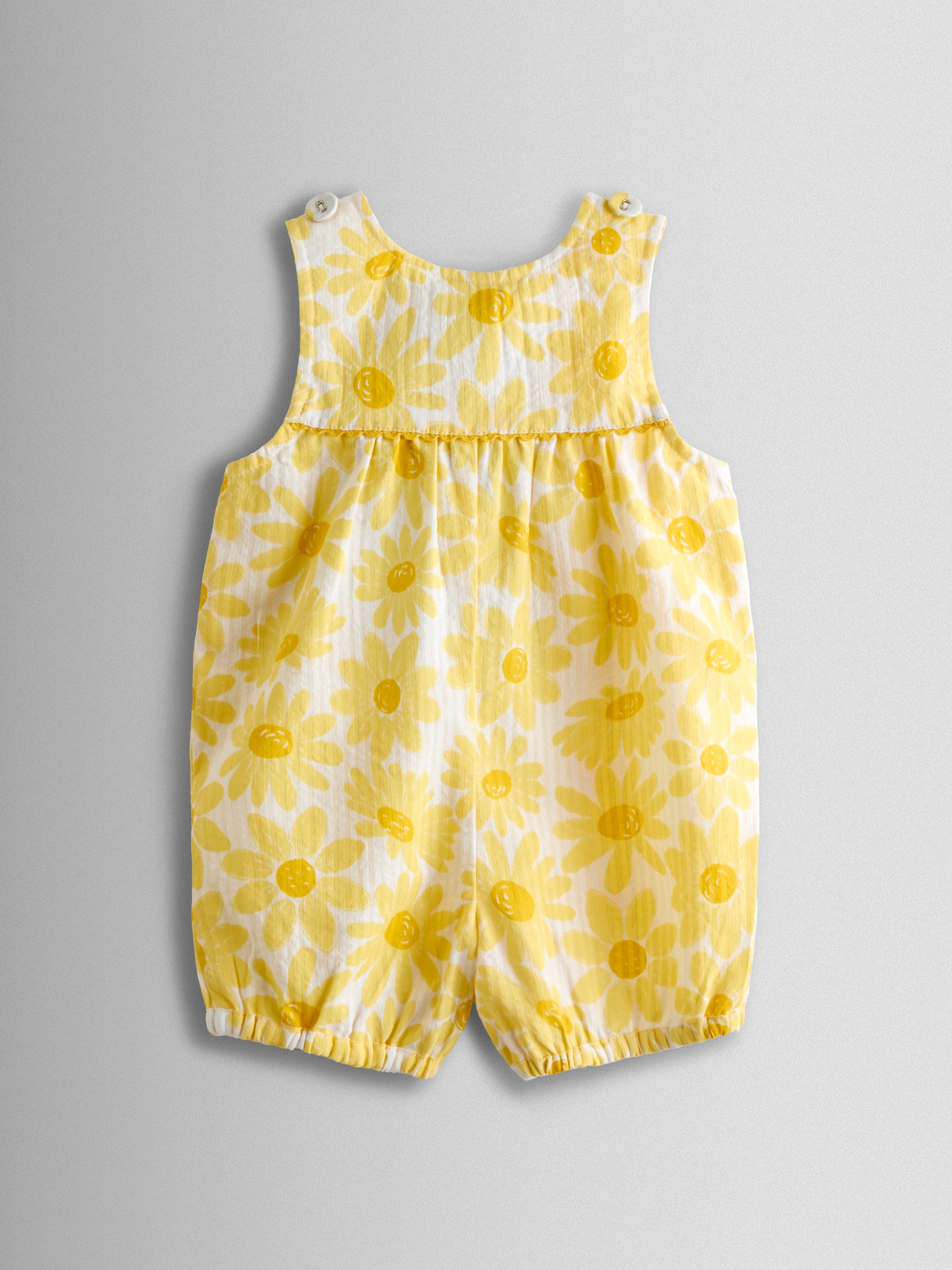 Yellow Printed Seersucker Dungaree - Image 2 of 3