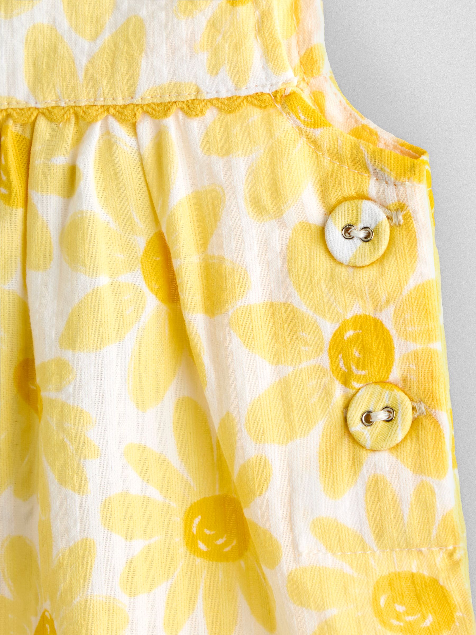 Yellow Printed Seersucker Dungaree - Image 3 of 3