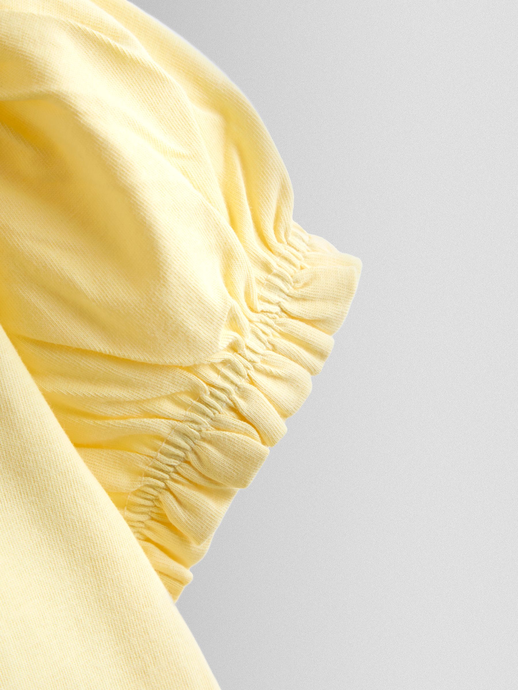 Light Yellow Broderie Collar T-shirt - Image 4 of 4