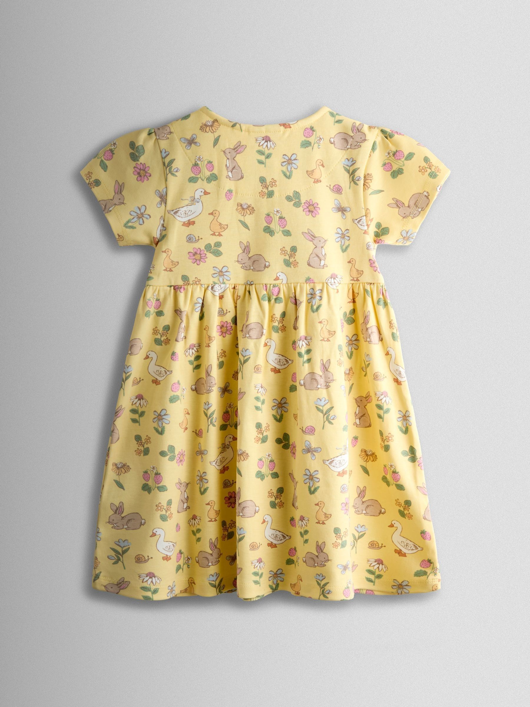 Light Yellow Duck Bunny Button Down Pet In Pocket Dress - Image 2 of 3 Light Yellow Duck Bunny Button Down Pet In Pocket Dress - Image 2 of 3