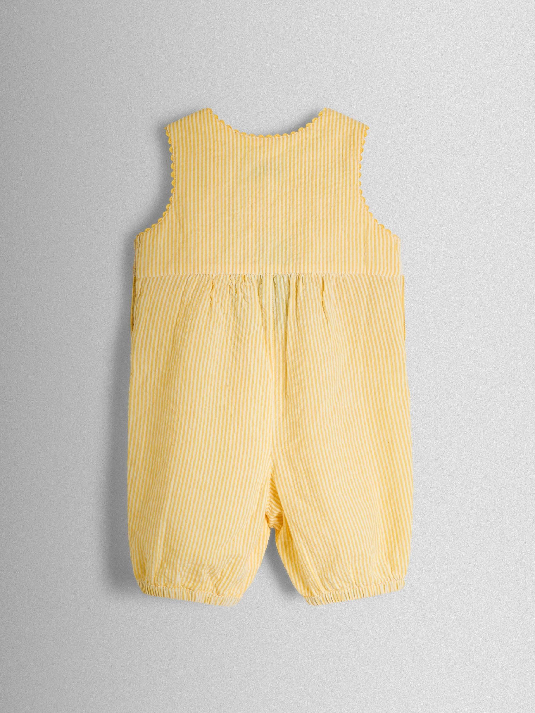 Yellow Duck Appliqué Pocket Smocked Dungarees - Image 2 of 4
