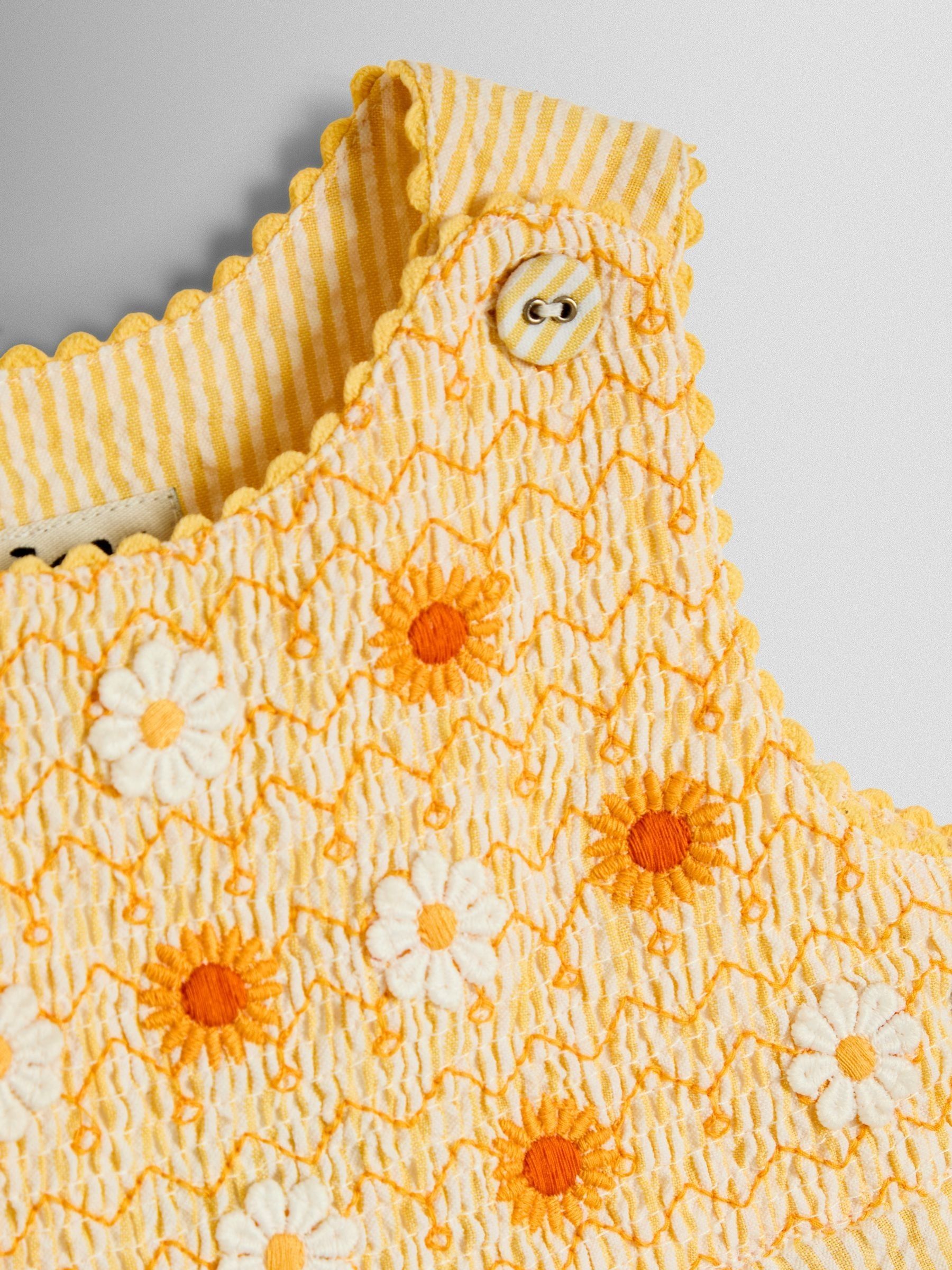 Yellow Duck Appliqué Pocket Smocked Dungarees - Image 3 of 4
