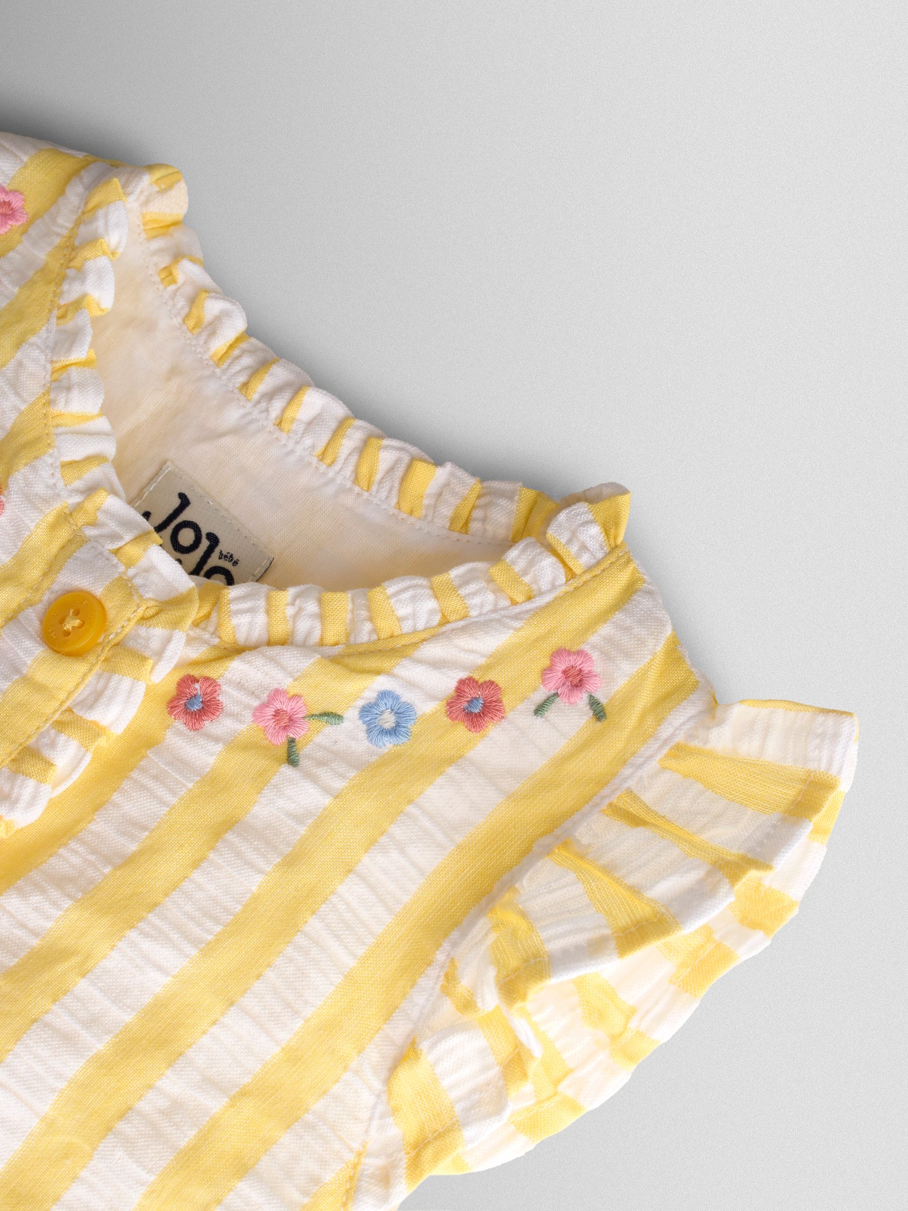 Yellow Duck Appliqué Button Front Dress & Hat Set - Image 10 of 10