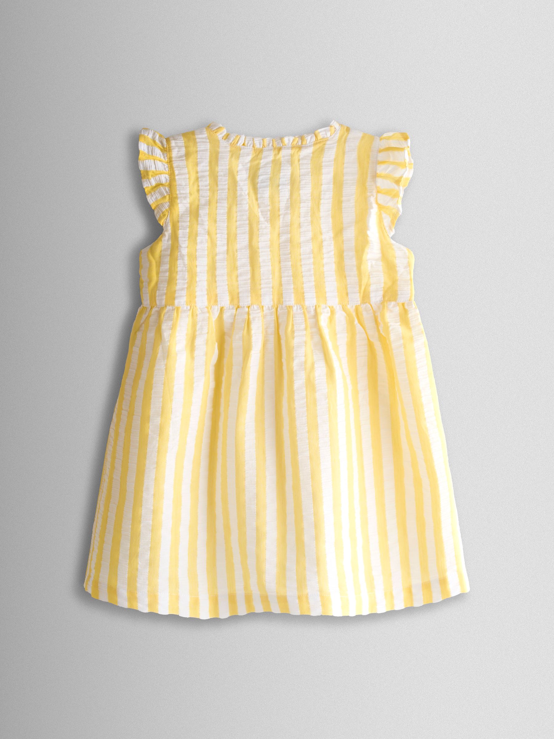 Yellow Duck Appliqué Button Front Dress & Hat Set - Image 3 of 9