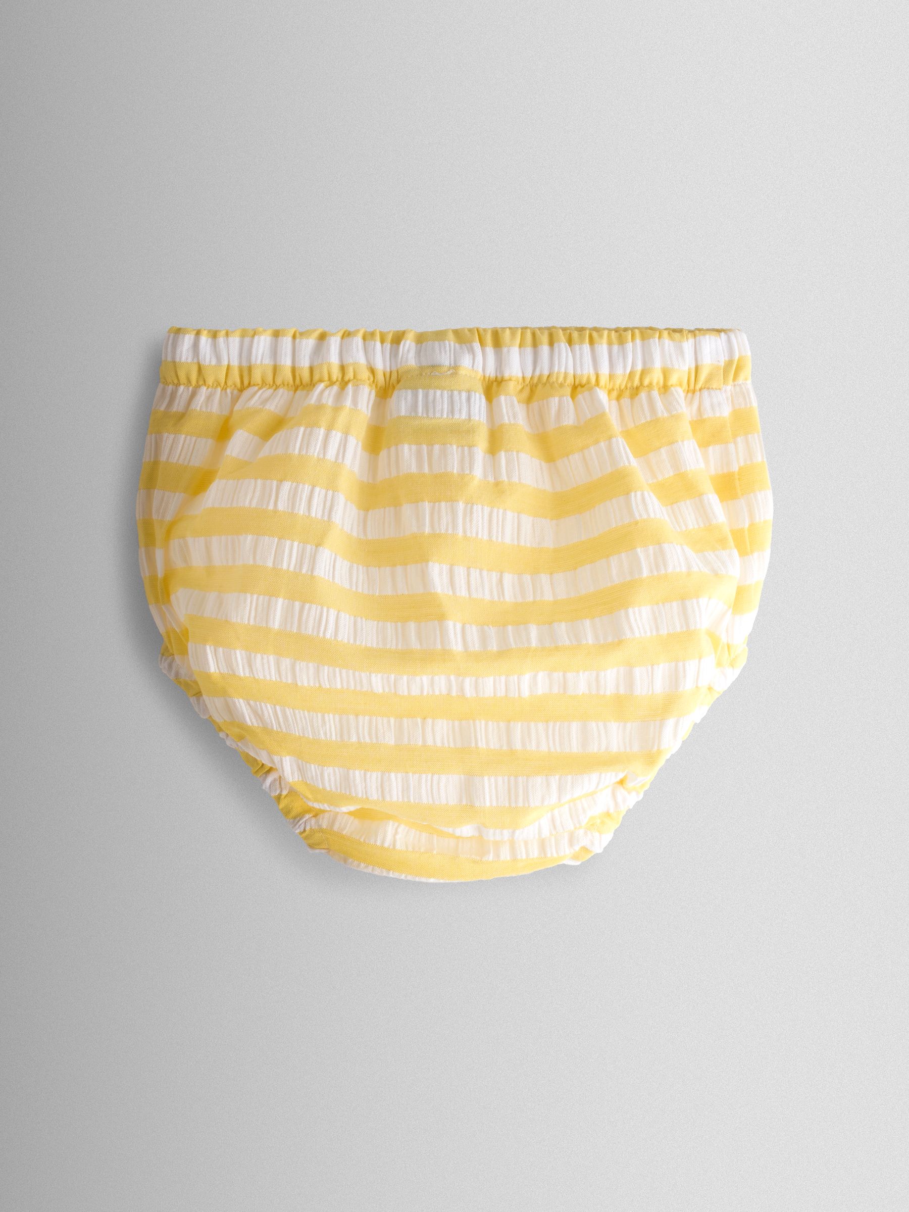 Yellow Duck Appliqué Button Front Dress & Hat Set - Image 7 of 9