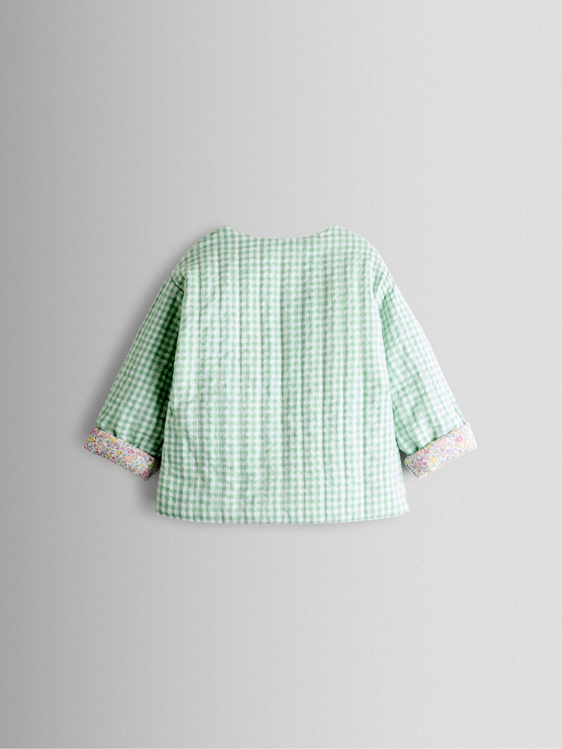 Mid Pink Ditsy Floral Heart Pocket Quilted Jacket - Image 5 of 7