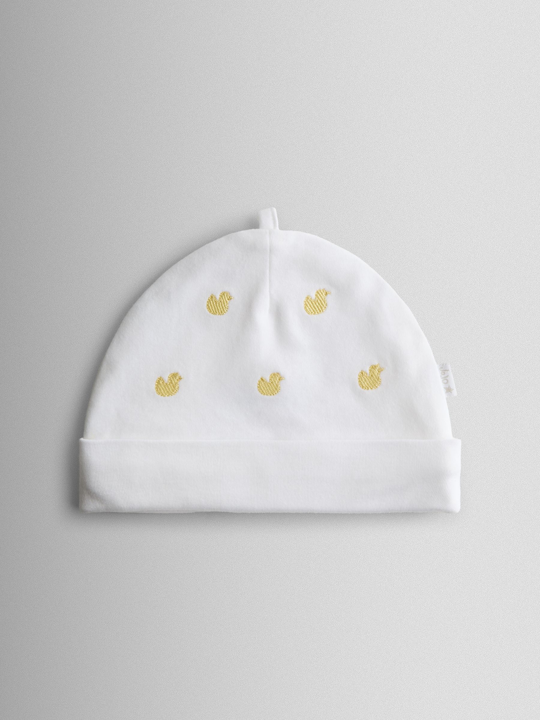 Yellow Duck Embroidered Hat and Bib Set - Image 2 of 7 Yellow Duck Embroidered Hat and Bib Set - Image 2 of 7