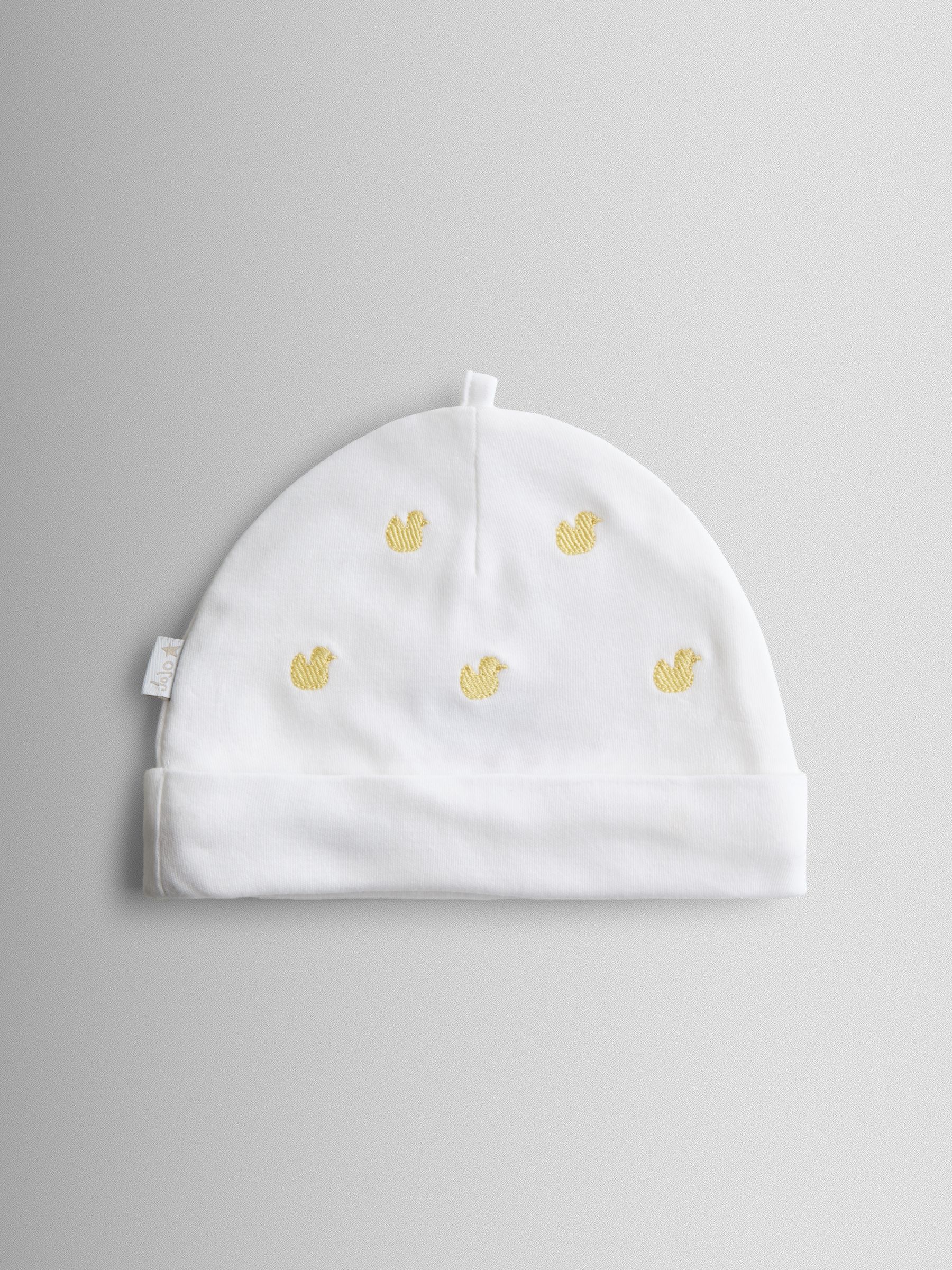 Yellow Duck Embroidered Hat and Bib Set - Image 3 of 7