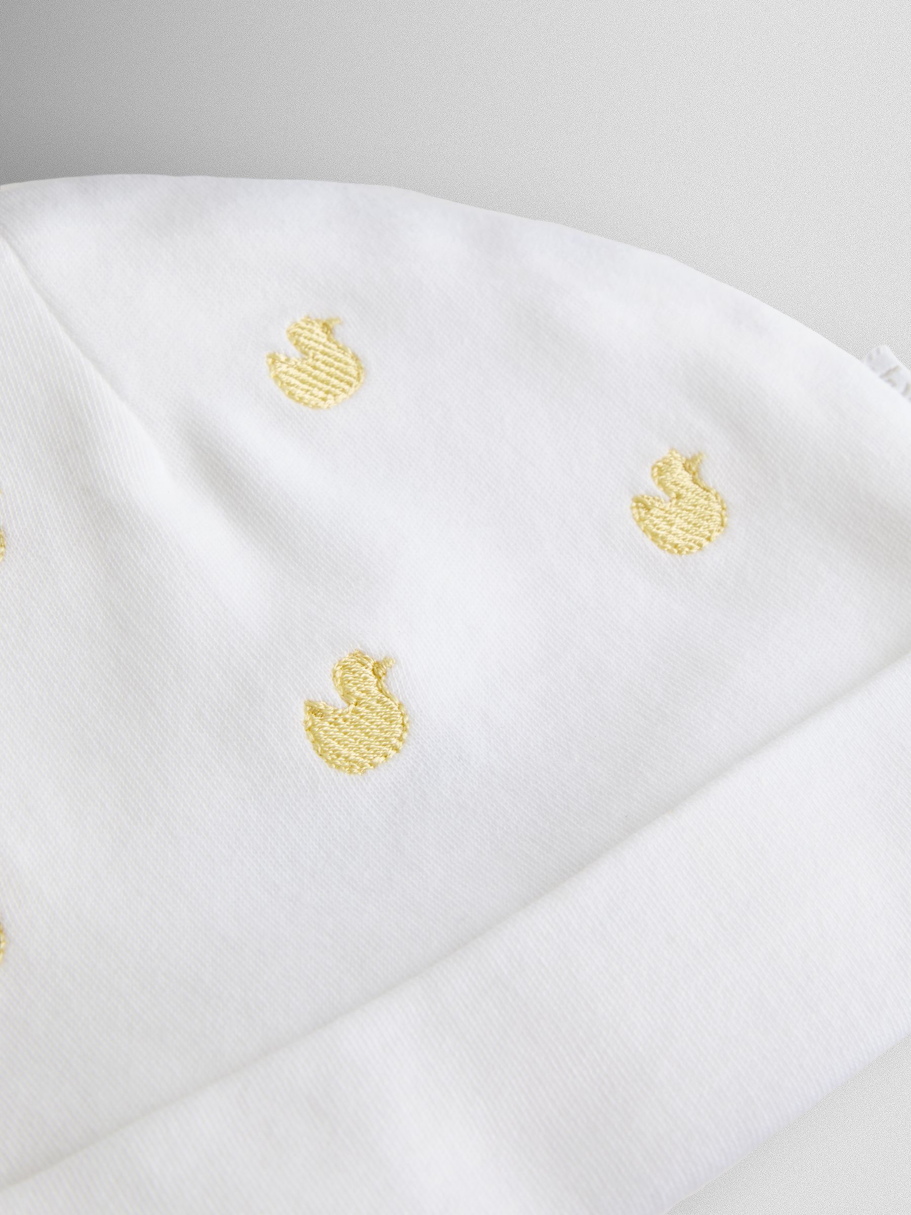 Yellow Duck Embroidered Hat and Bib Set - Image 6 of 7