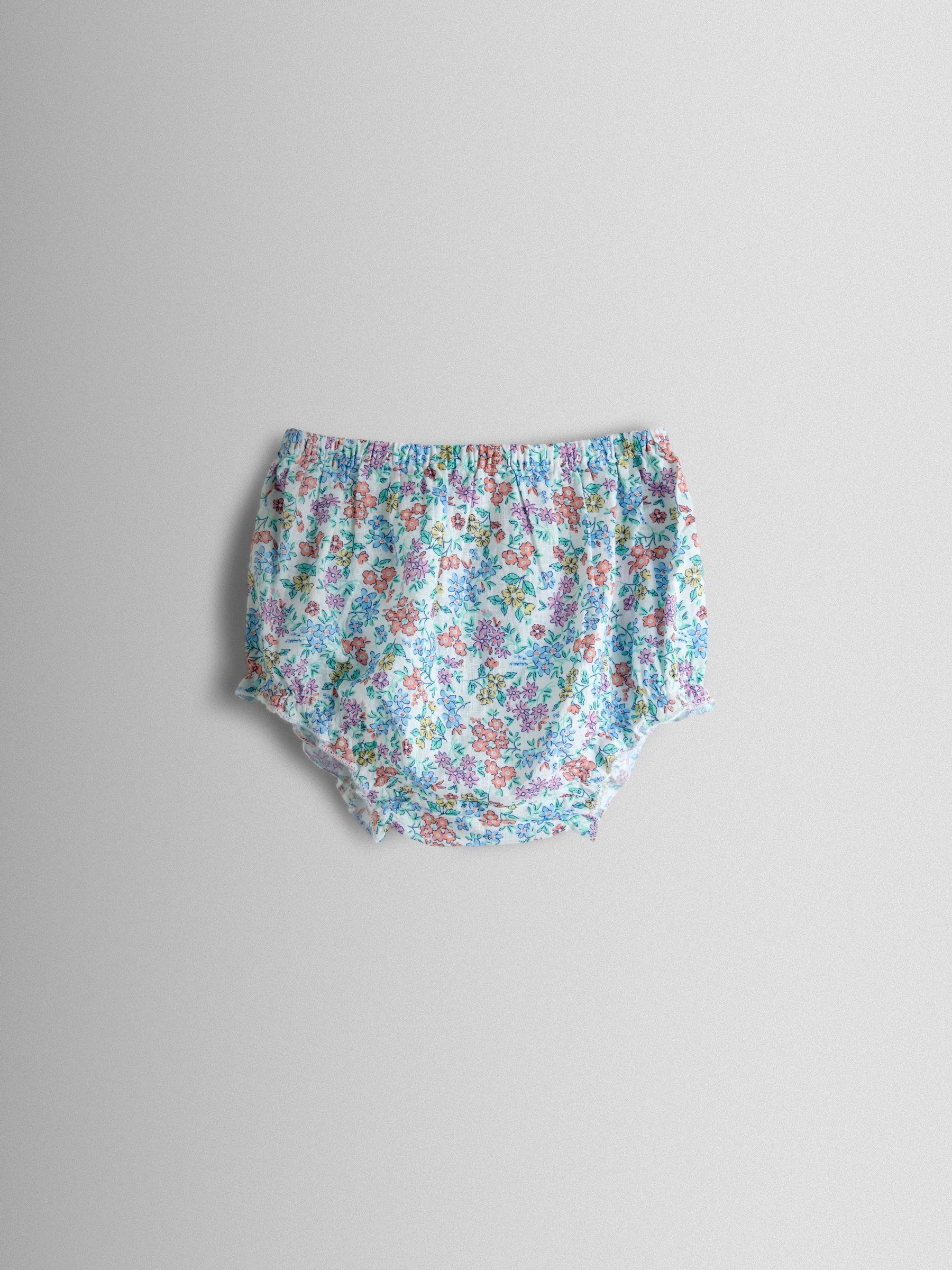 Cream Collared Ditsy Floral Smocked Dress - Image 4 of 6