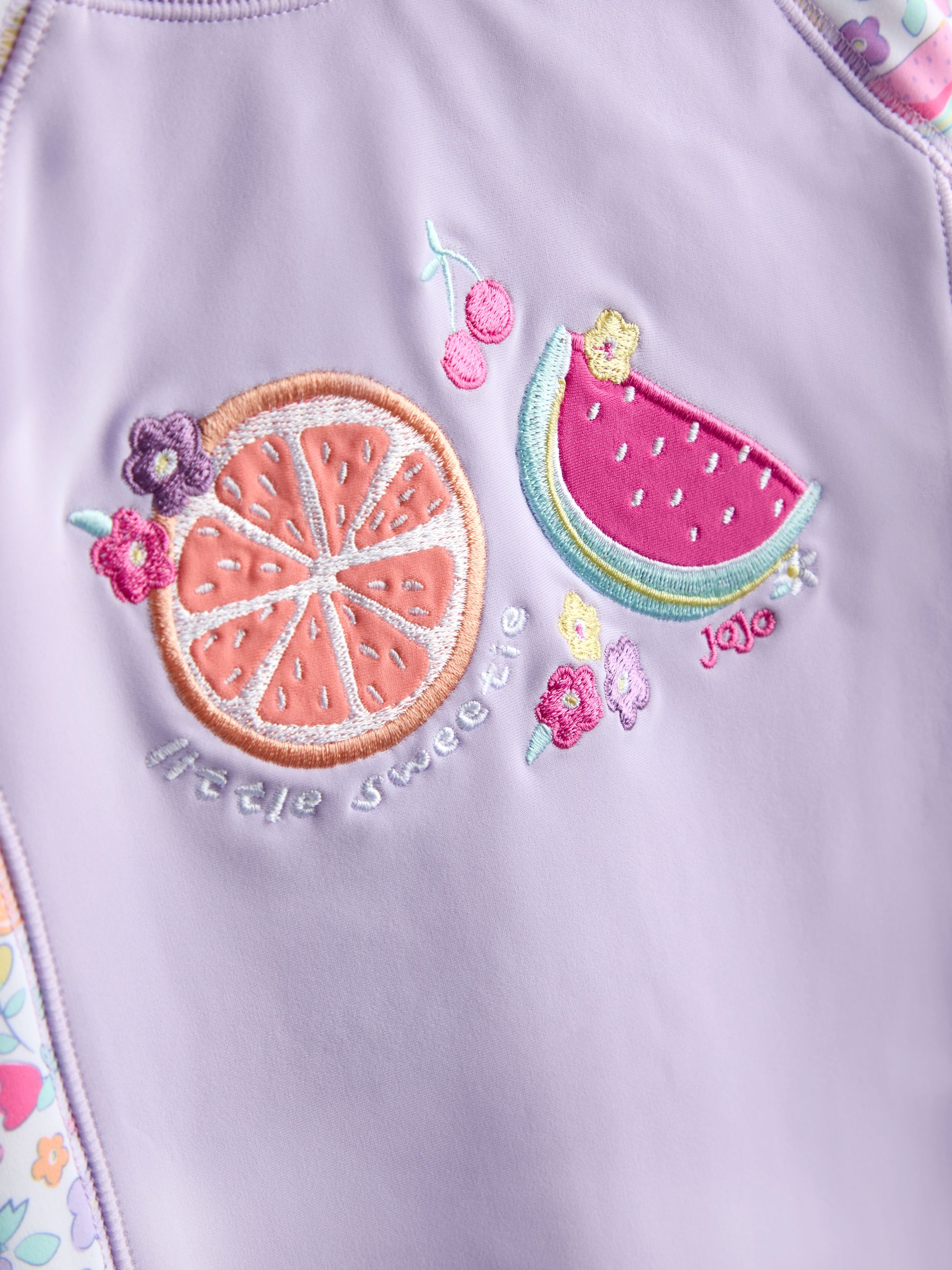 Lilac Fruit Appliqué All In One Sun Protection Suit - Image 4 of 5