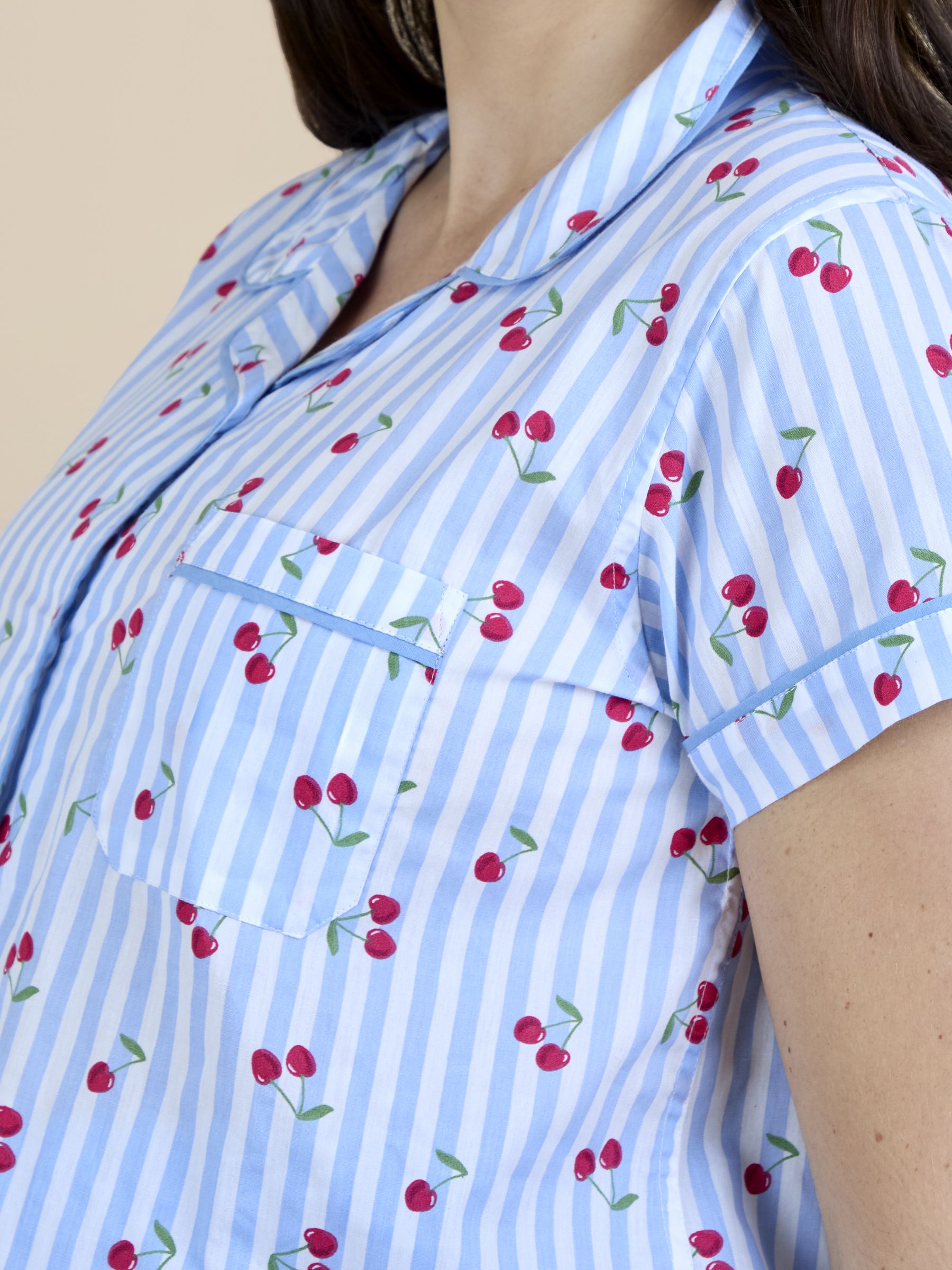 Blue Lemon Print Maternity Pyjamas Set - Image 5 of 6