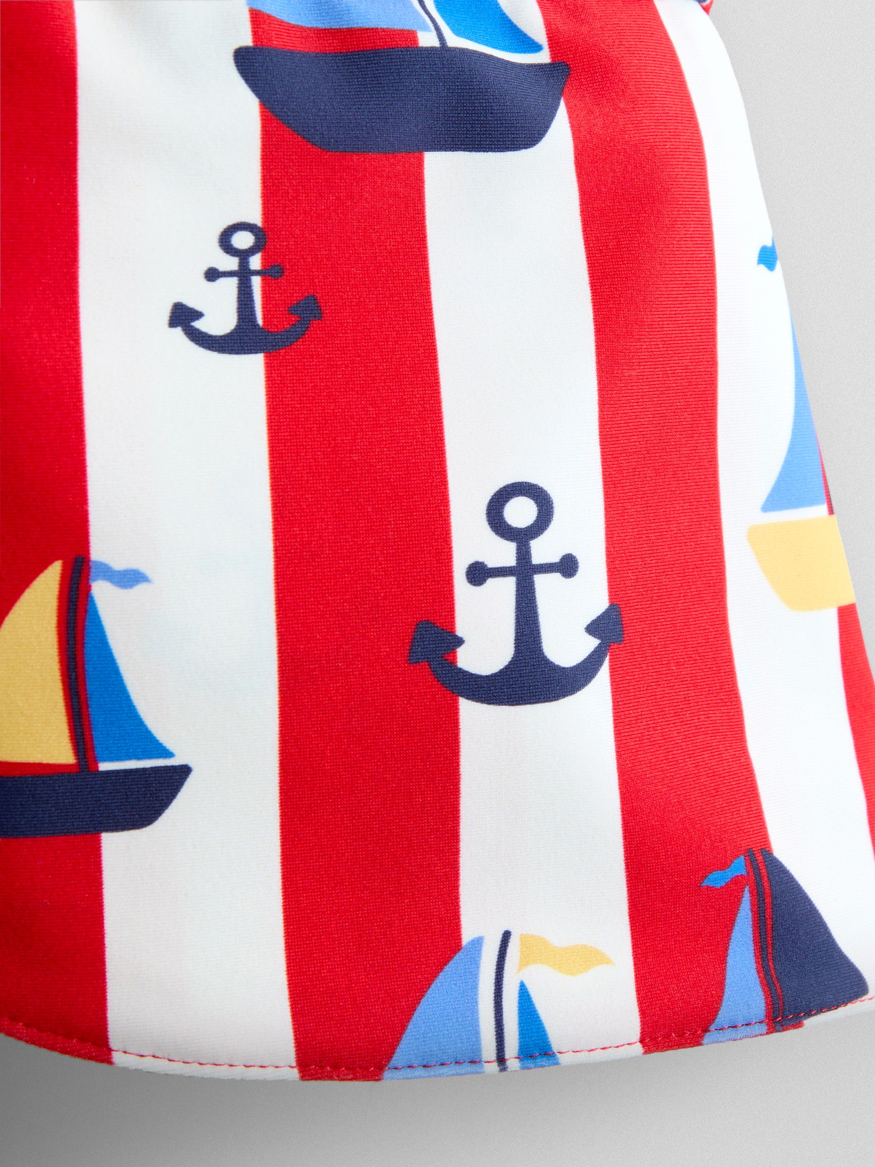 Red Nautical Sun Protection Hat - Image 3 of 3