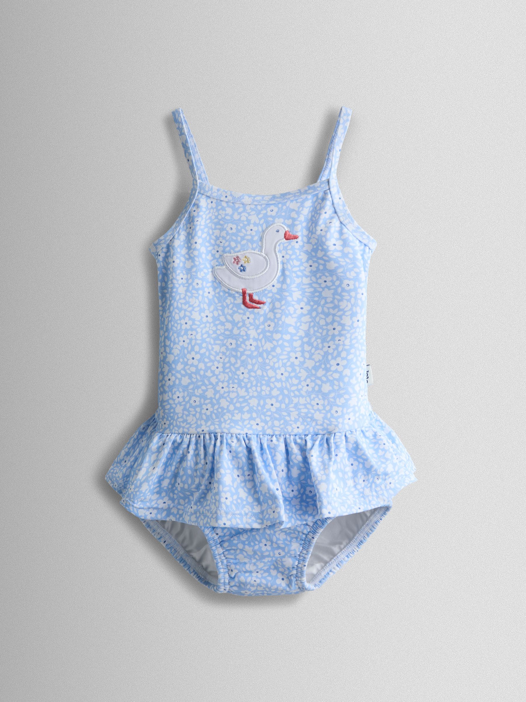 Blue Ditsy Duck Appliqué Swimsuit With Integral Nappy - Image 2 of 5