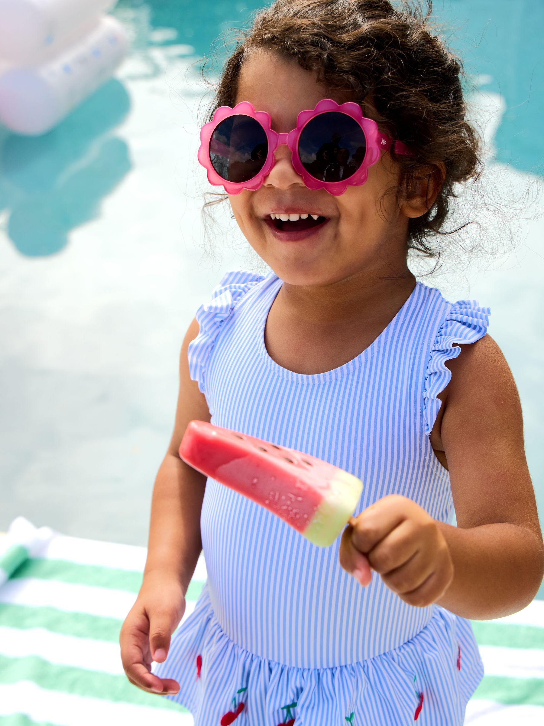 Blue Frill Swimsuit - Image 1 of 1 Blue Frill Swimsuit - Image 1 of 1
