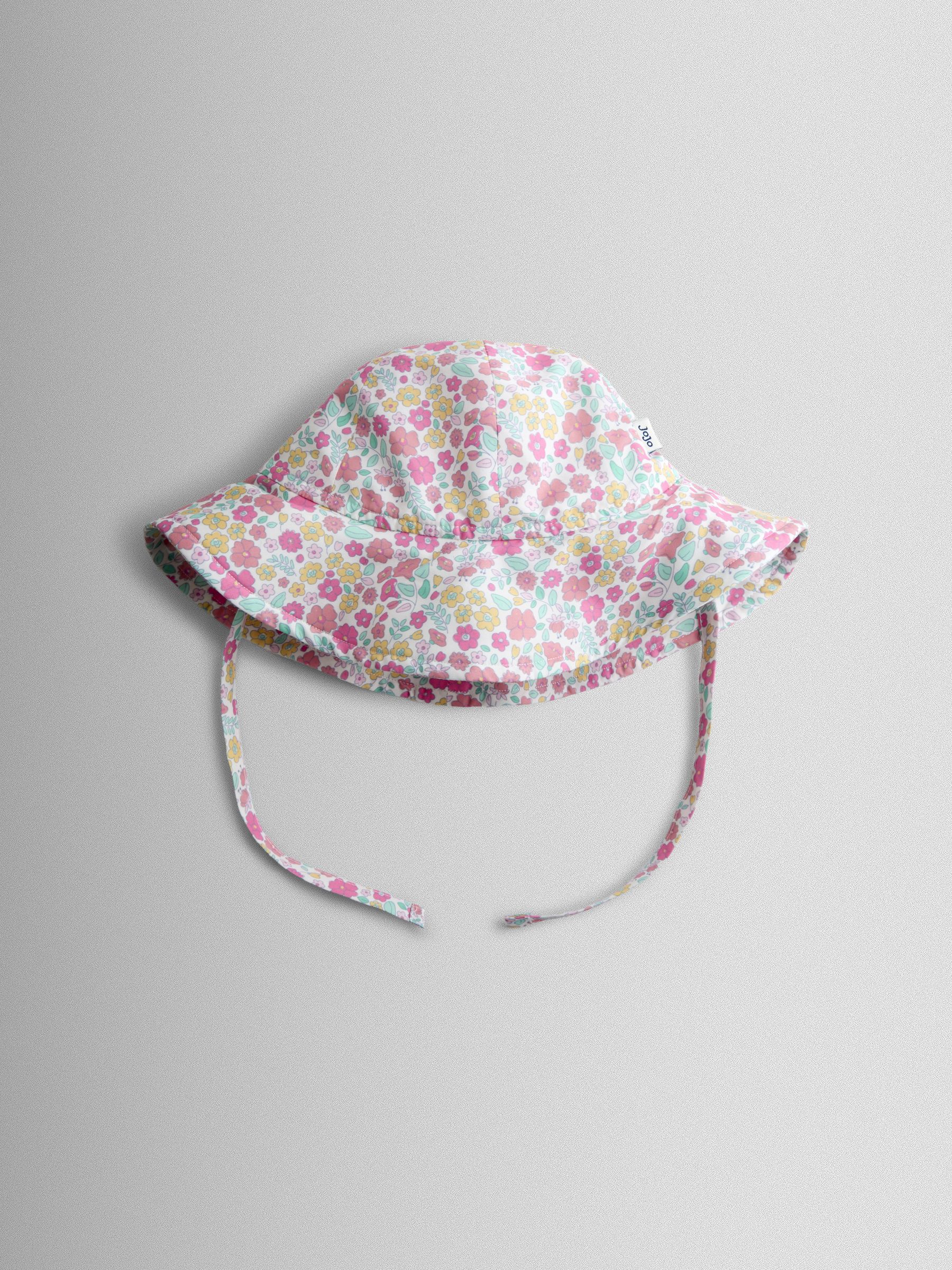 Light Pink Floral Floppy Sun Hat - Image 1 of 4