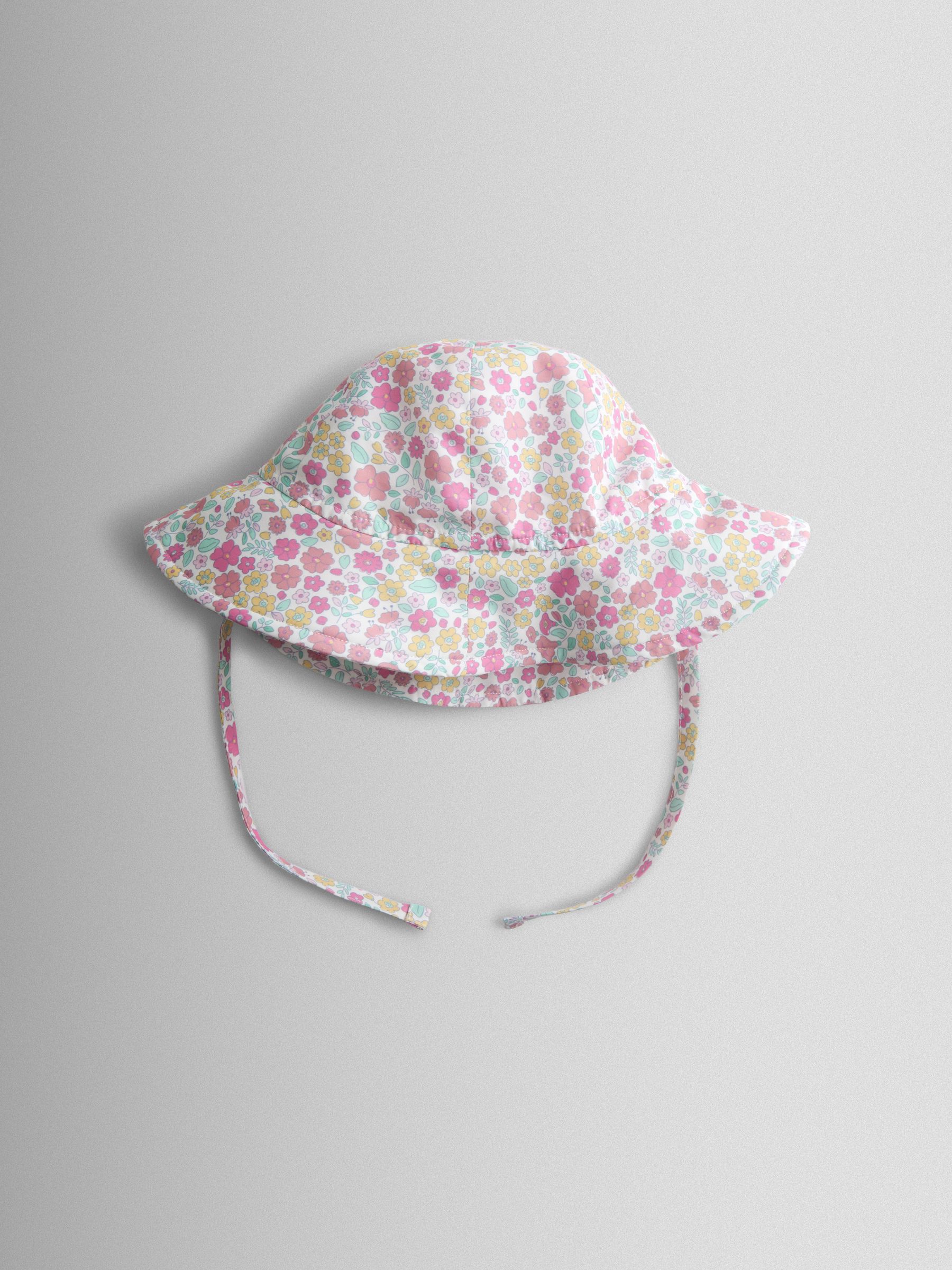 Light Pink Floral Floppy Sun Hat - Image 2 of 4