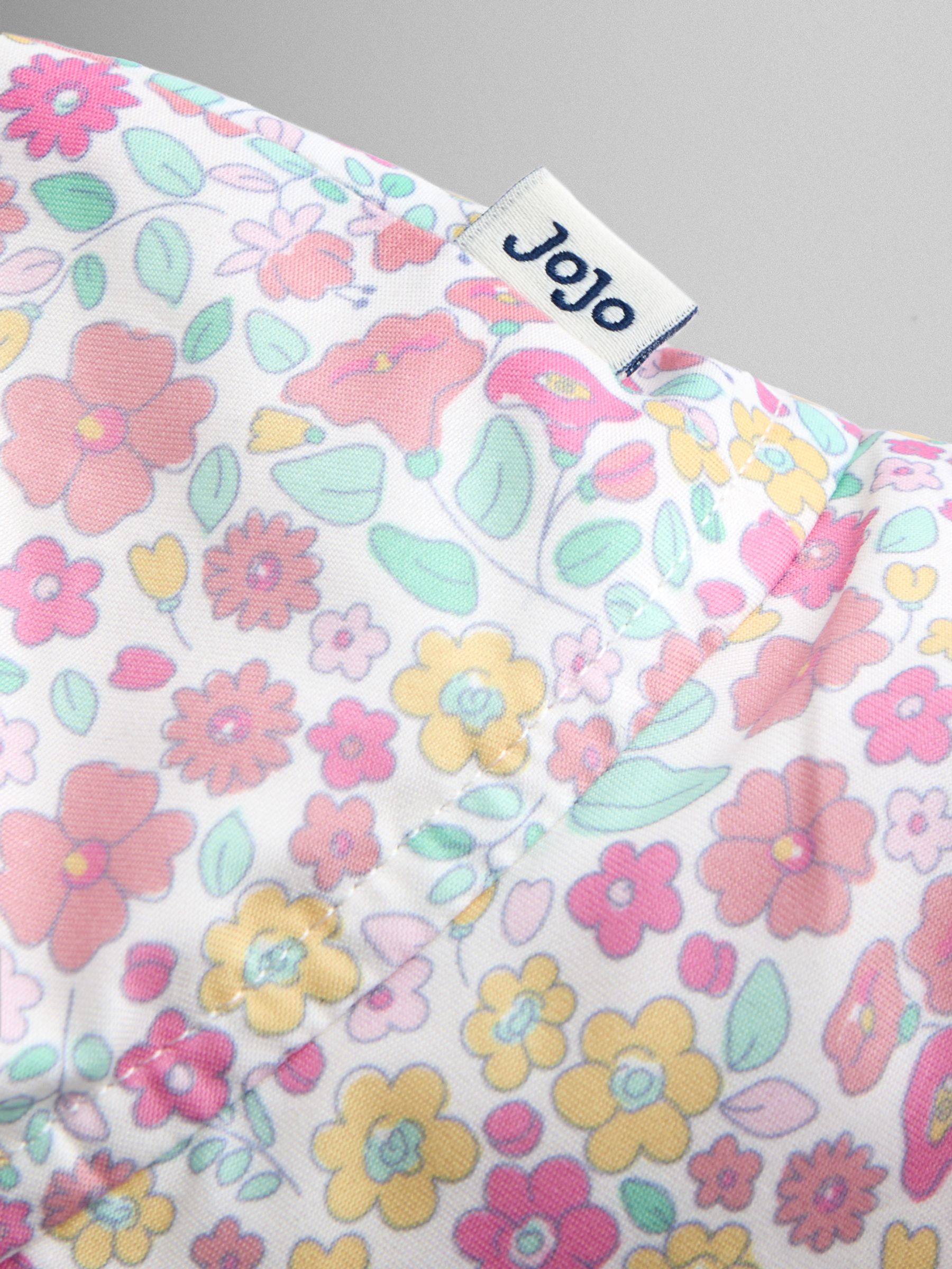 Light Pink Floral Floppy Sun Hat - Image 3 of 4