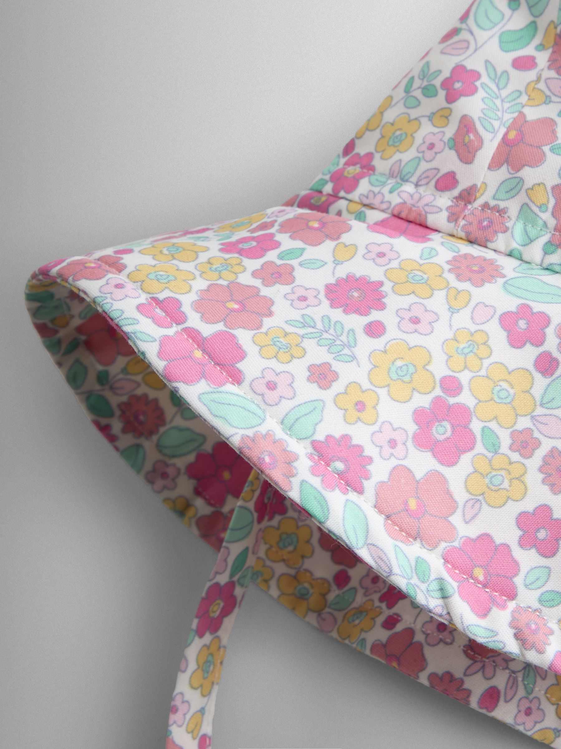 Light Pink Floral Floppy Sun Hat - Image 4 of 4 Light Pink Floral Floppy Sun Hat - Image 4 of 4