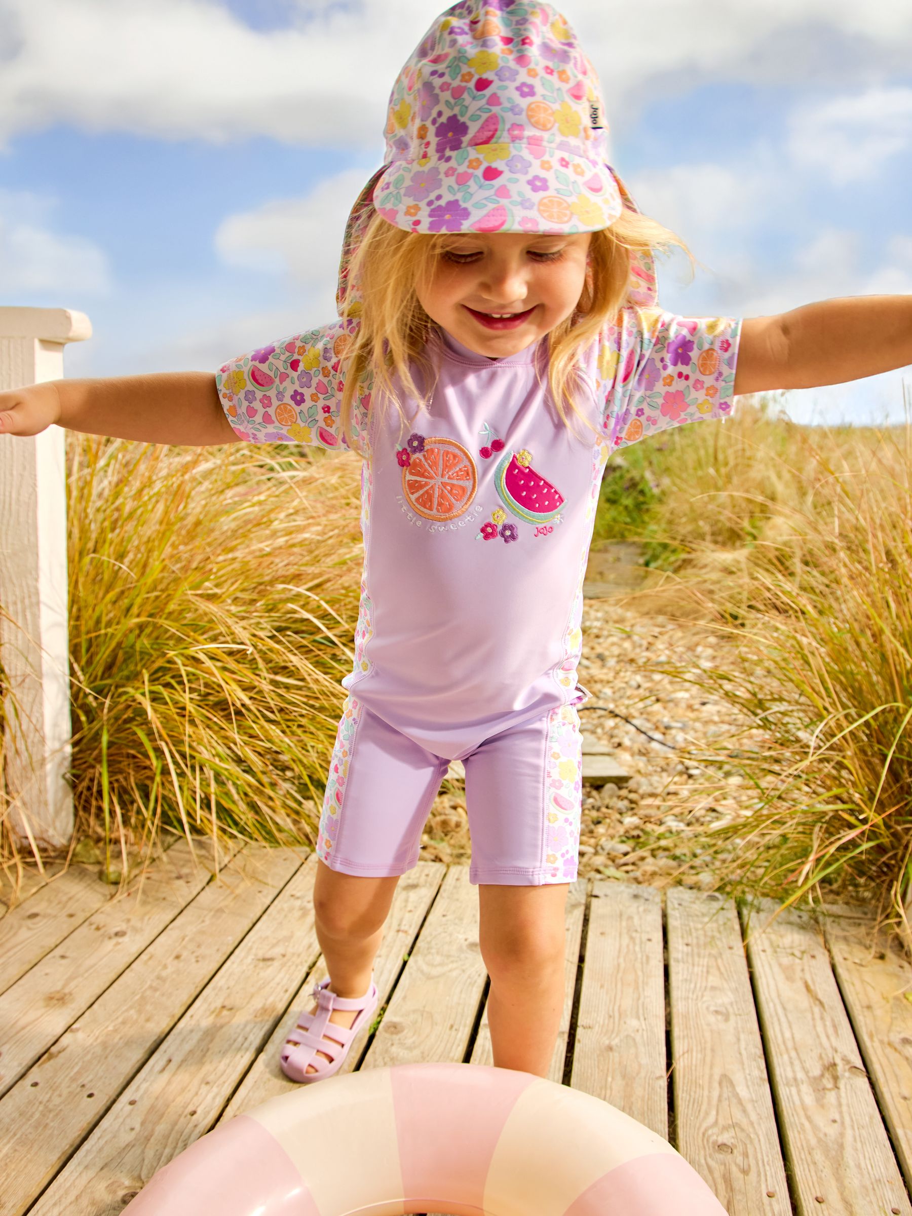 Lilac Fruit Ditsy Sun Protection Swim Hat - Image 2 of 4