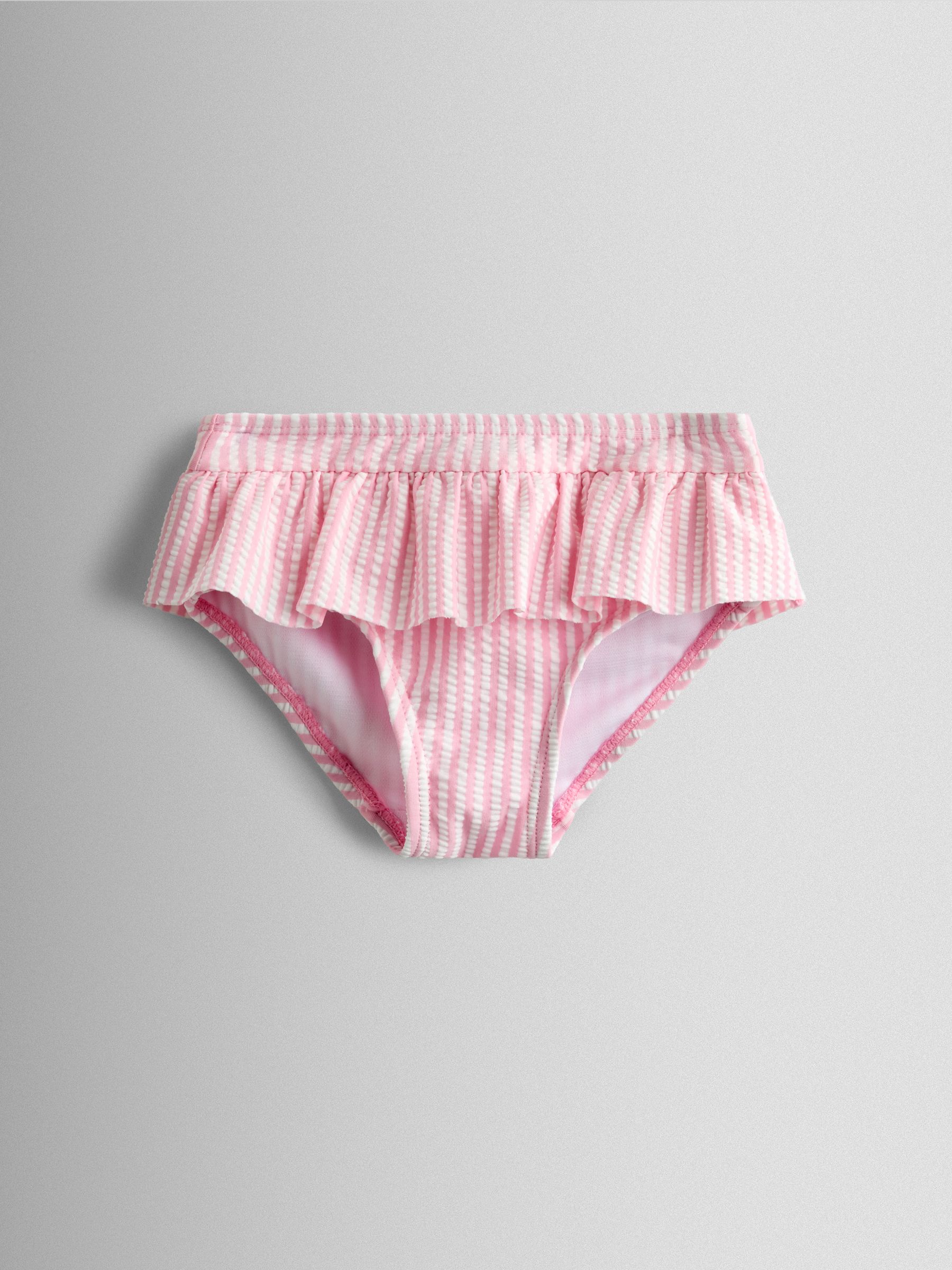 Pink Cherry Stripe Textured 2-Piece Bikini Set - Image 5 of 8