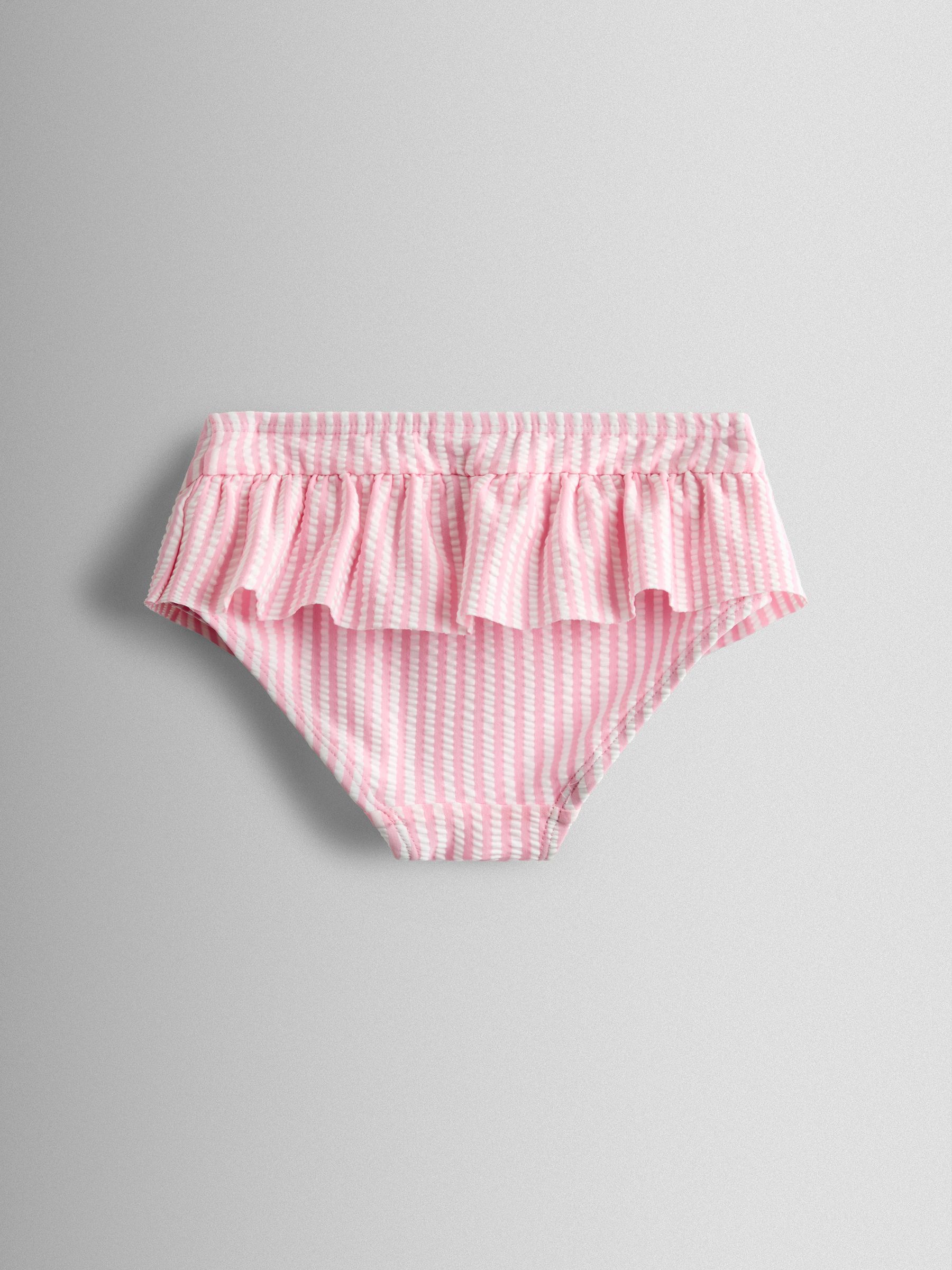 Pink Cherry Stripe Textured 2-Piece Bikini Set - Image 6 of 8