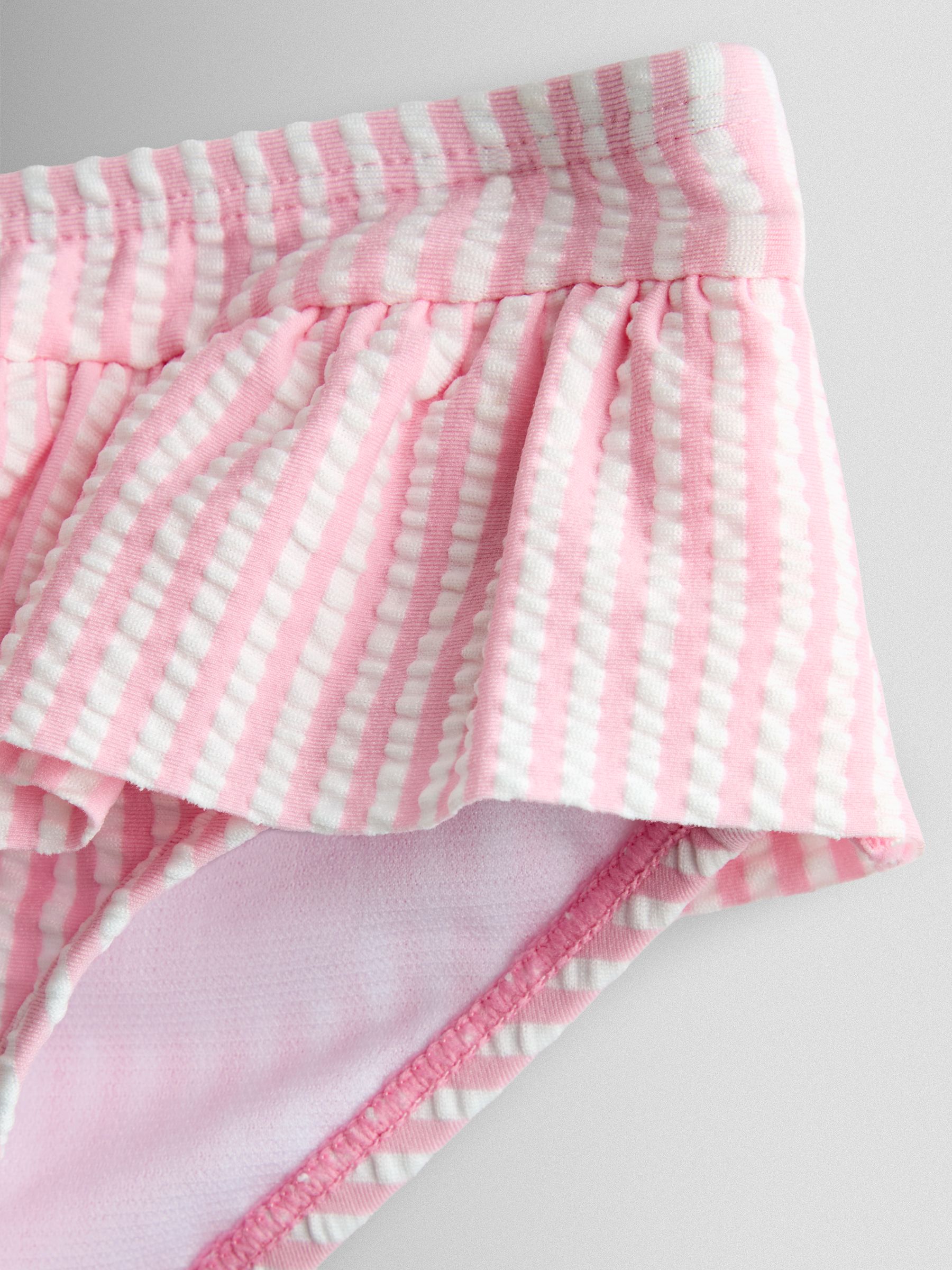 Pink Cherry Stripe Textured 2-Piece Bikini Set - Image 8 of 8