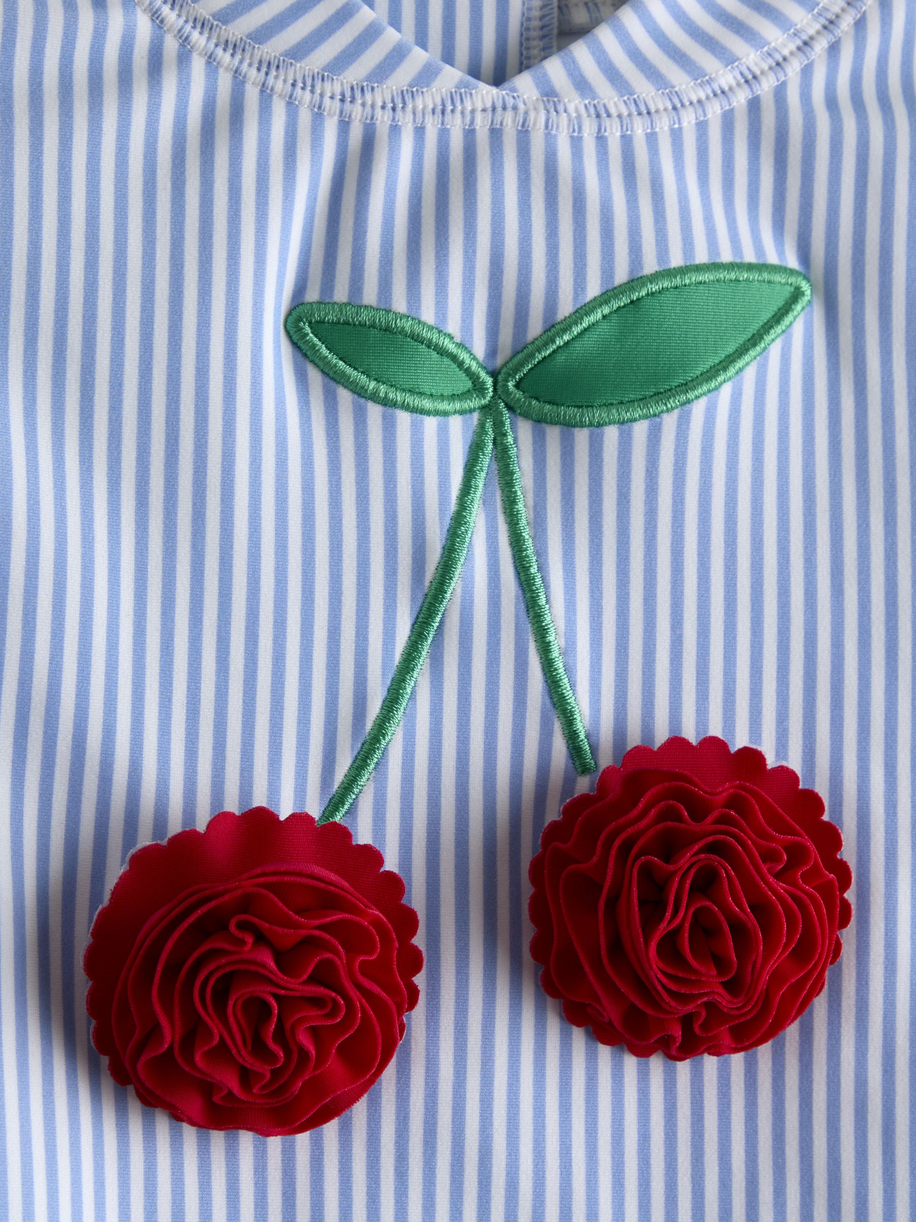 Blue Stripe Cherry Long Sleeve Rash Vest Set - Image 7 of 7