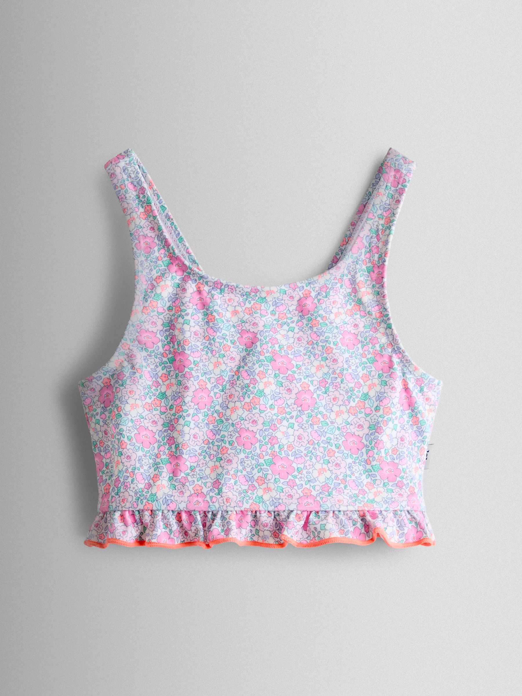 Neon Ditsy Frill Print 2-Piece Bikini Set - Image 3 of 7