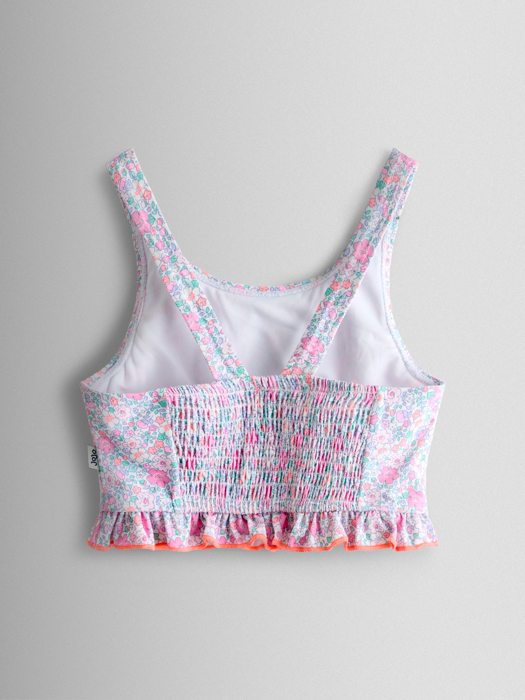 Neon Ditsy Frill Print 2-Piece Bikini Set - Image 4 of 7